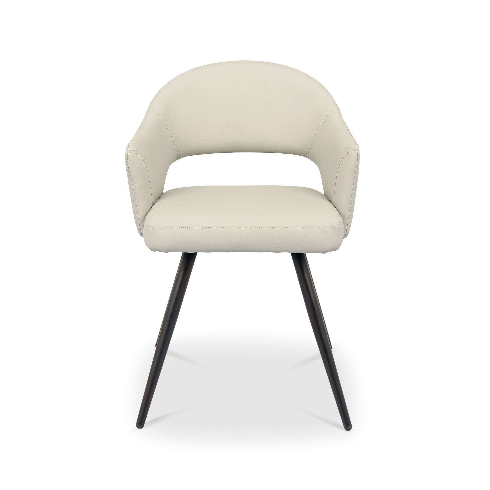 Sterling - Dining Chair in Ivory Faux Leather (Pair)