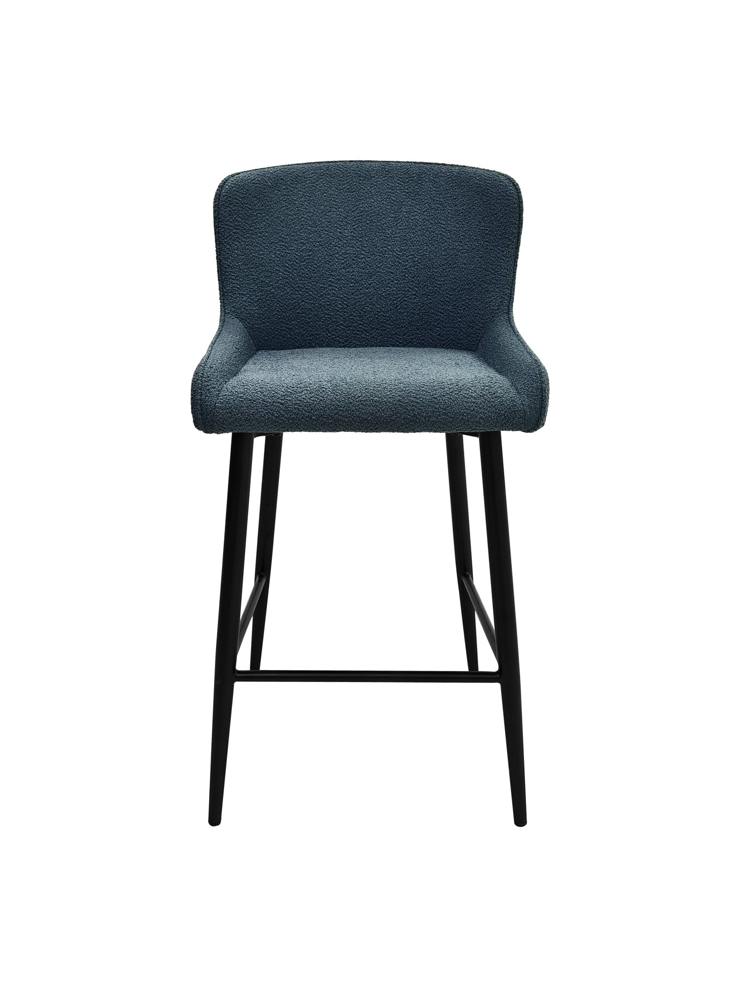 Rubens - Bar Stool in Blue Boucle Fabric (Pair)