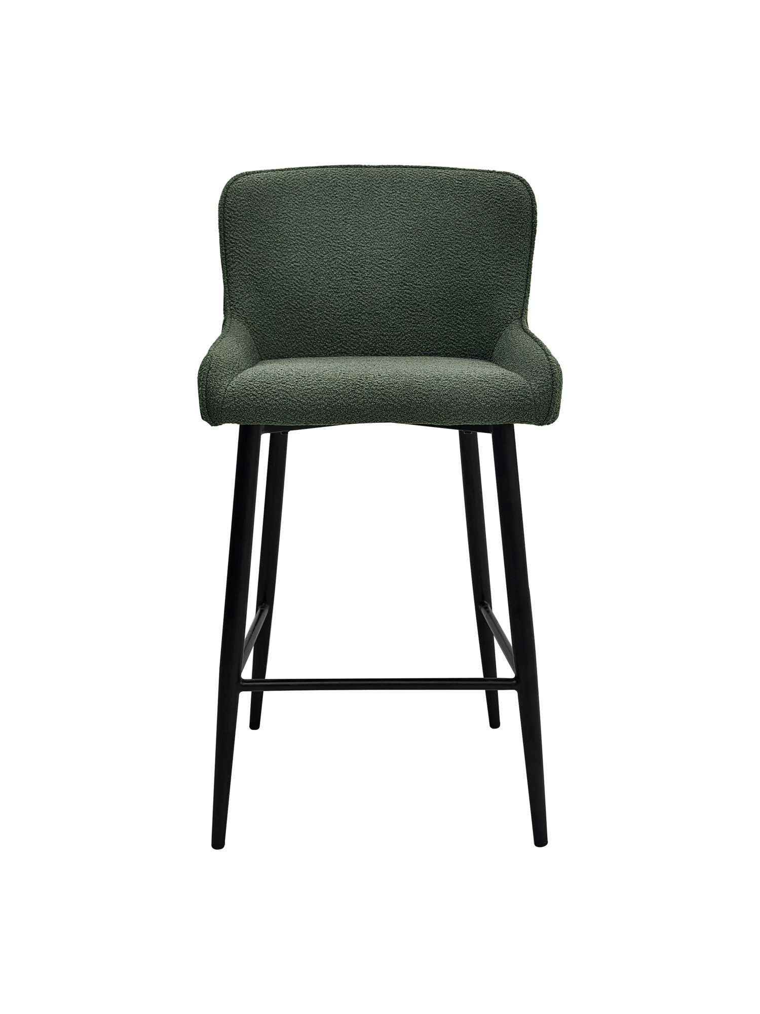 Rubens - Bar Stool in Green Boucle Fabric (Pair)