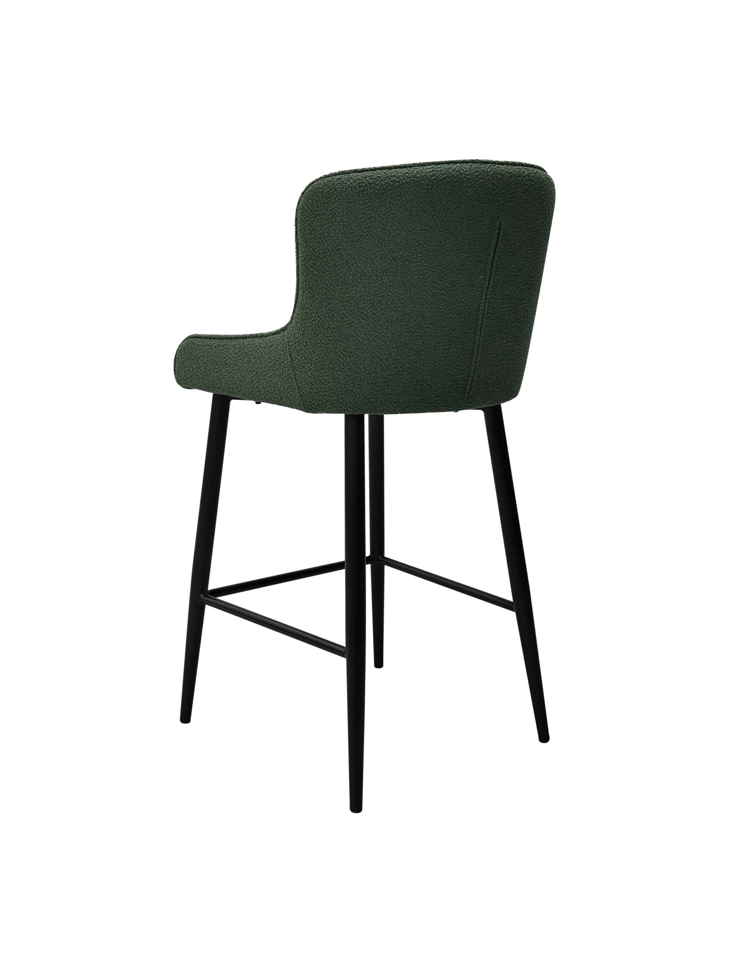 Rubens - Bar Stool in Green Boucle Fabric (Pair)