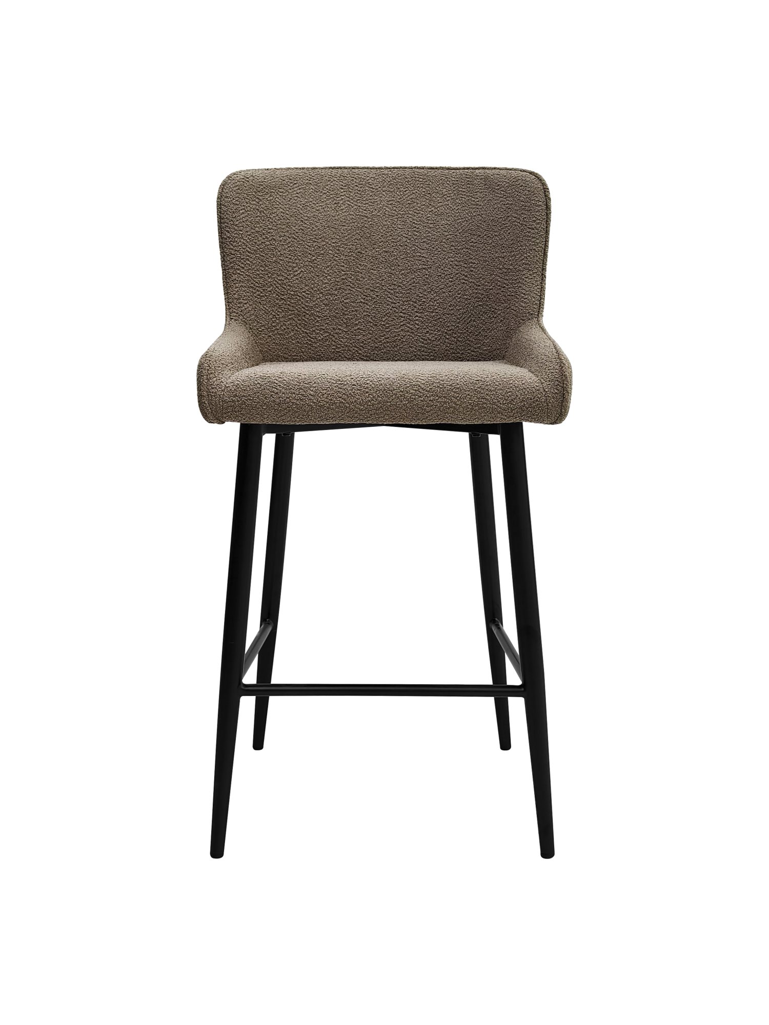 Rubens - Bar Stool in Mocha Beige Boucle Fabric (Pair)