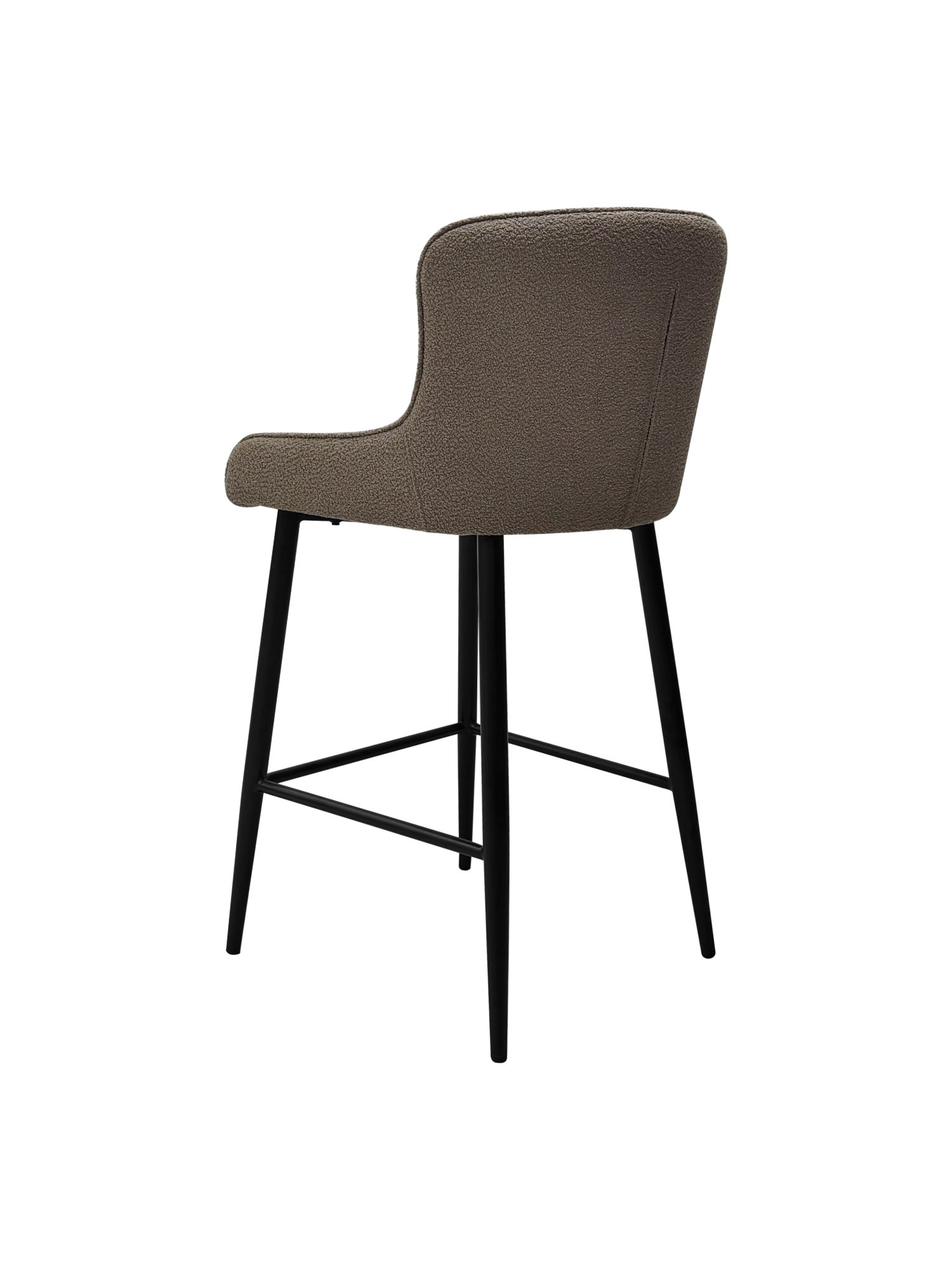 Rubens - Bar Stool in Mocha Beige Boucle Fabric (Pair)