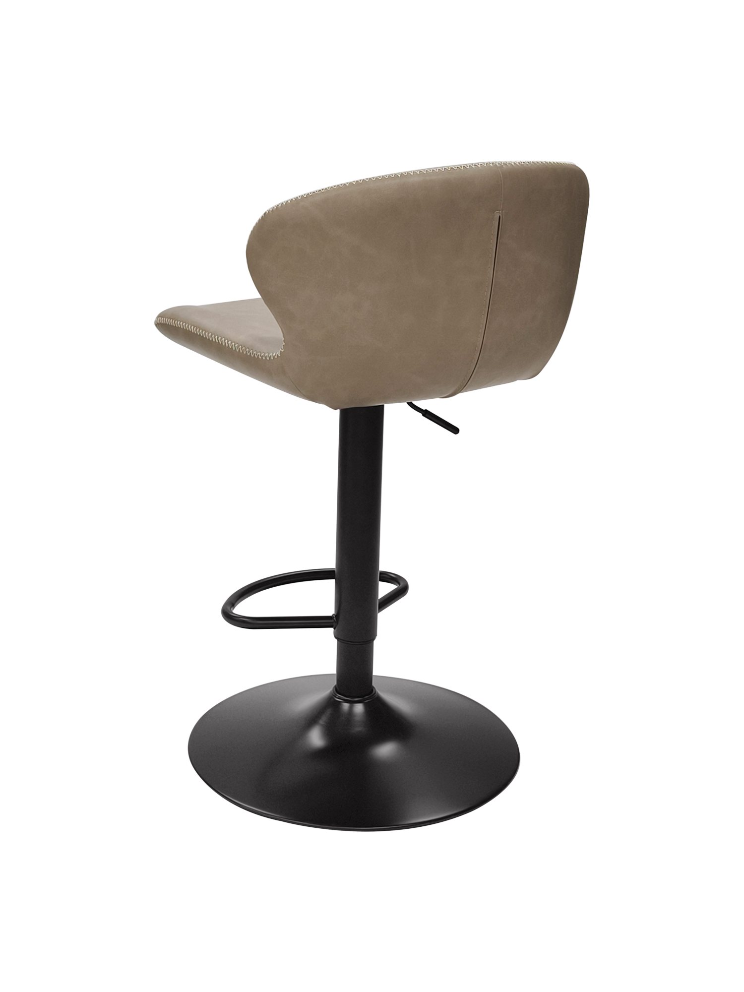Rosso - Gas Lift Swivel Bar Stool in Stone Vintage Faux Leather