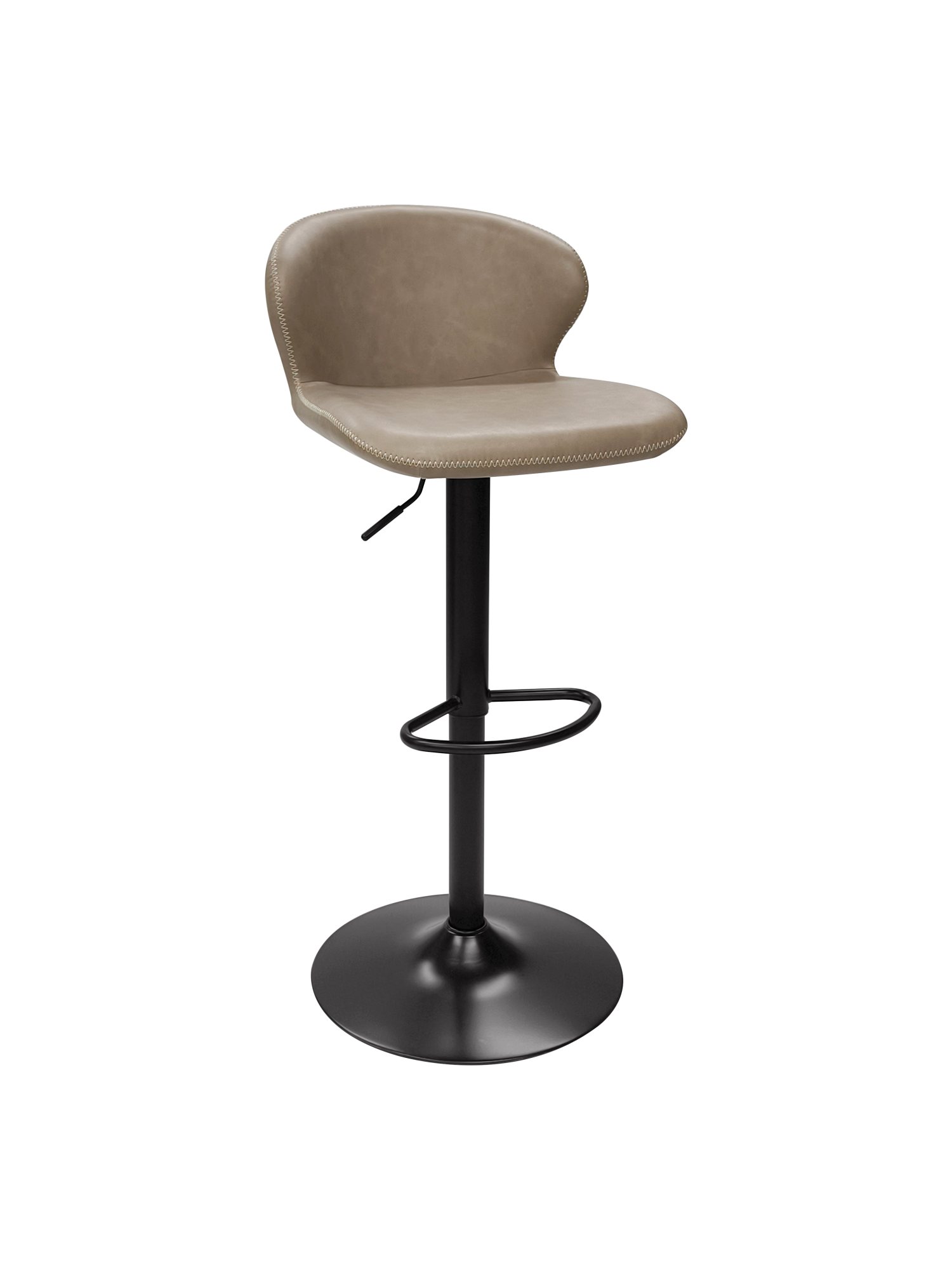 Rosso - Gas Lift Swivel Bar Stool in Stone Vintage Faux Leather