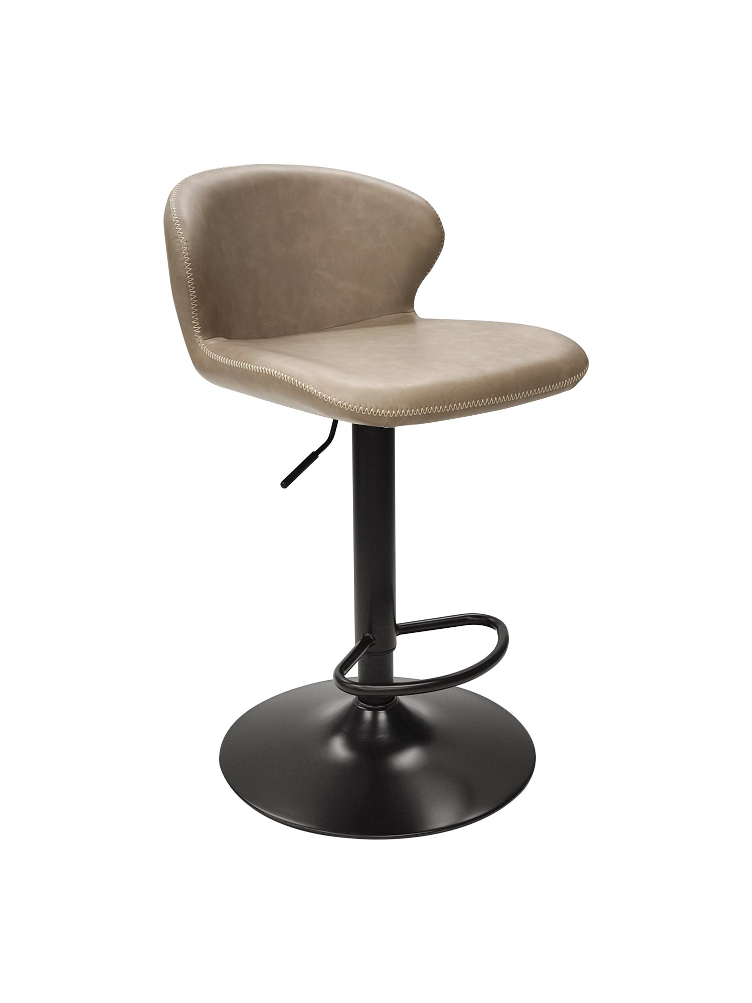 Rosso - Gas Lift Swivel Bar Stool in Stone Vintage Faux Leather