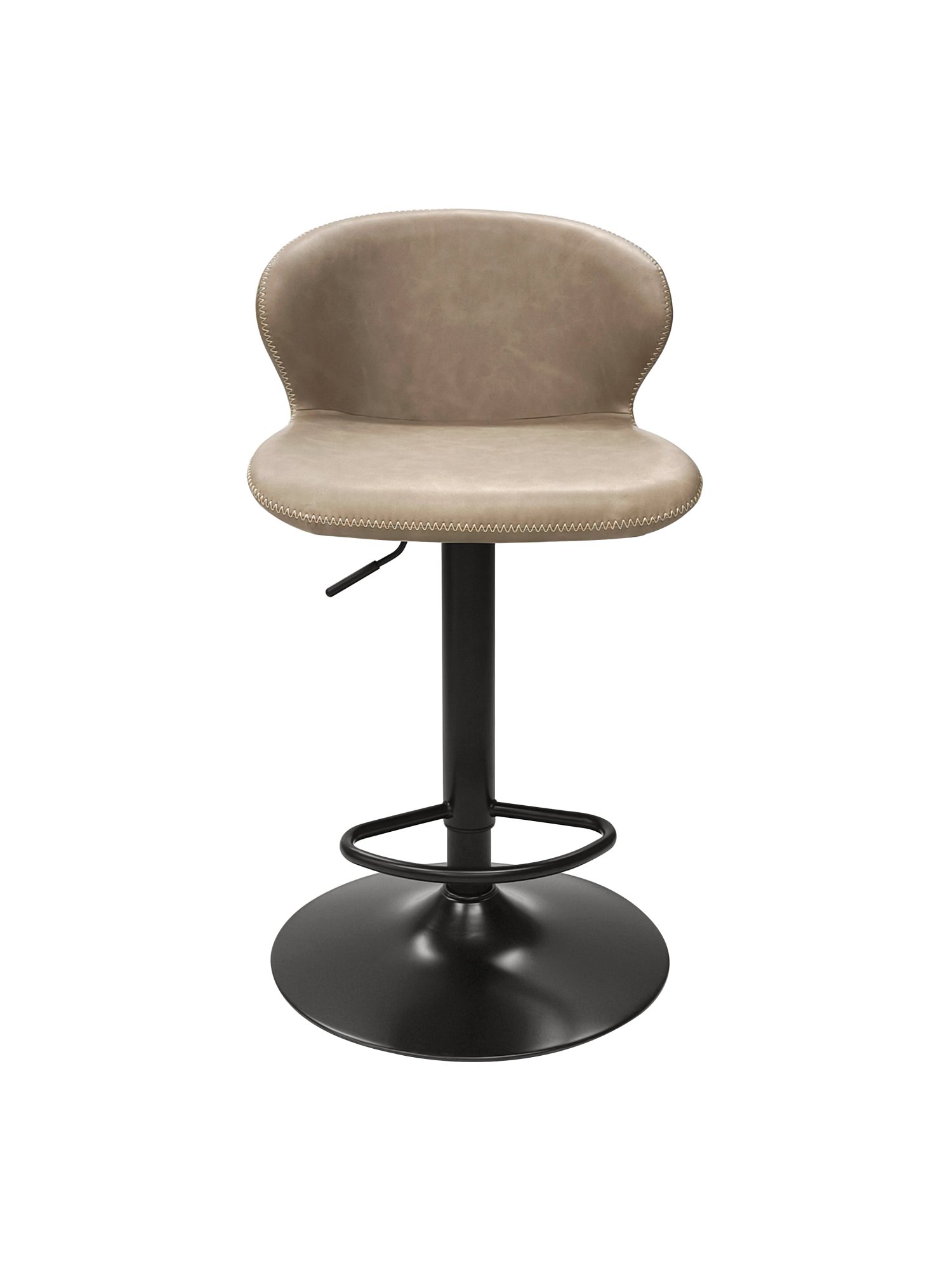 Rosso - Gas Lift Swivel Bar Stool in Stone Vintage Faux Leather