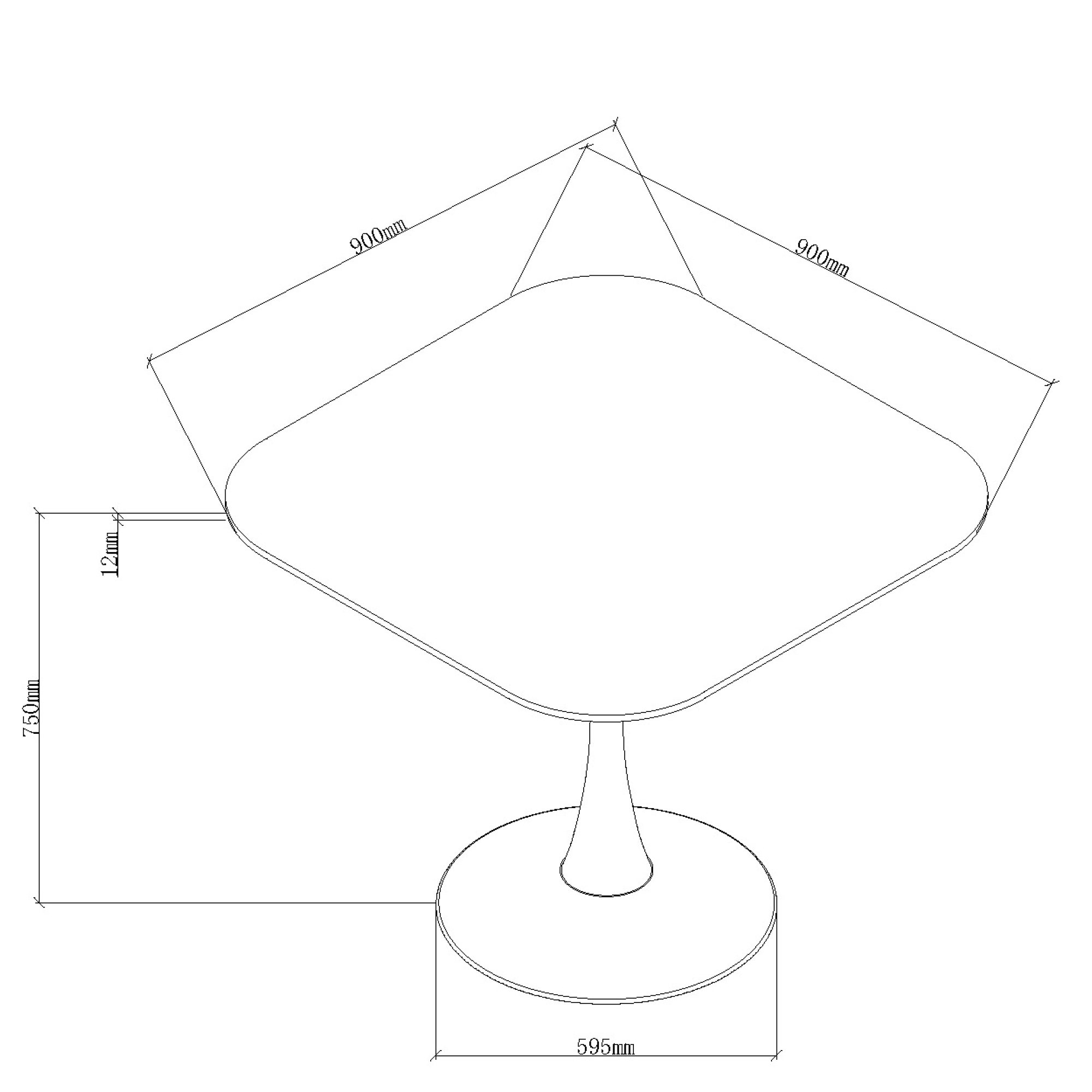 Carter - Grey Ceramic Square Bistro Table