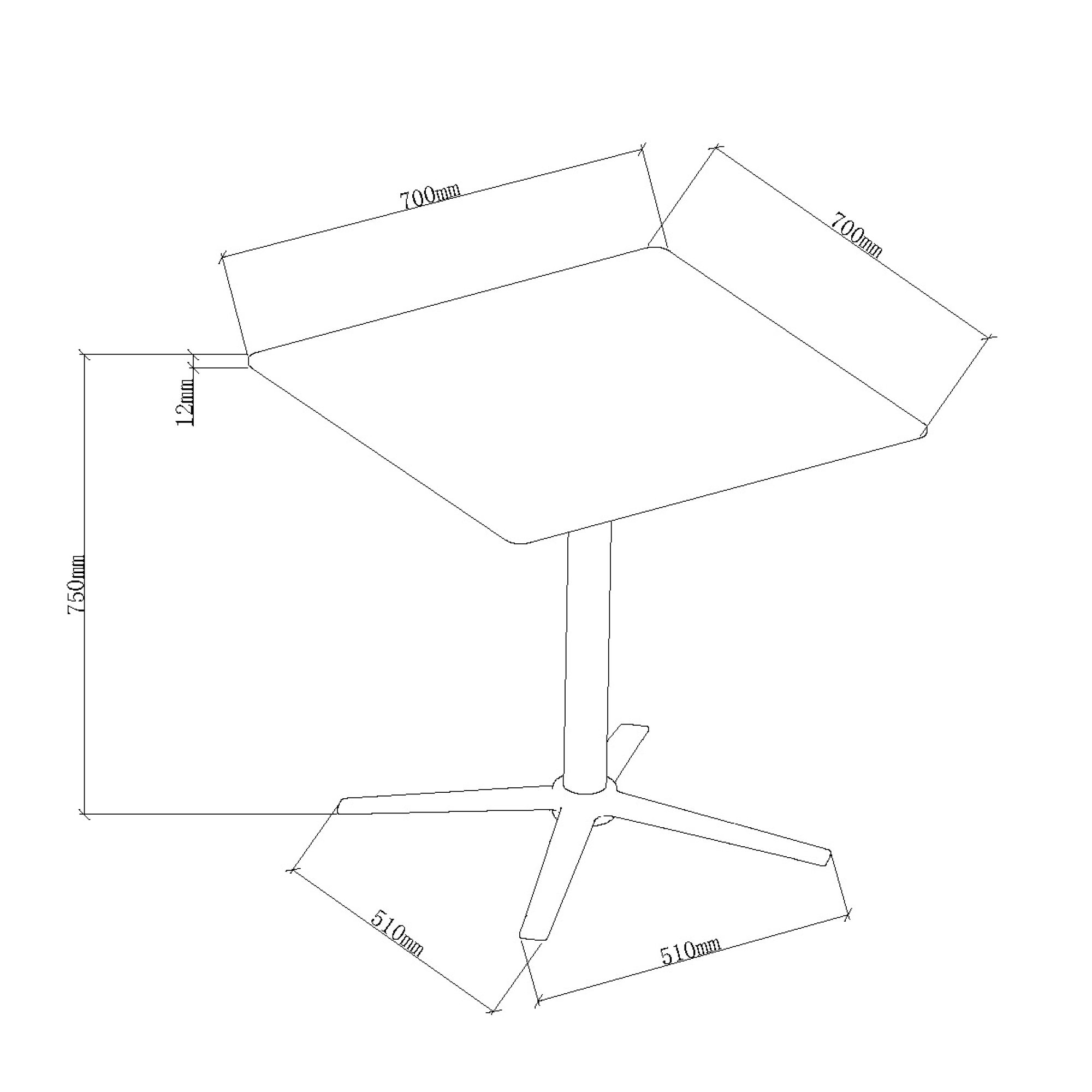 Baxter - Grey Ceramic Square Bistro Table