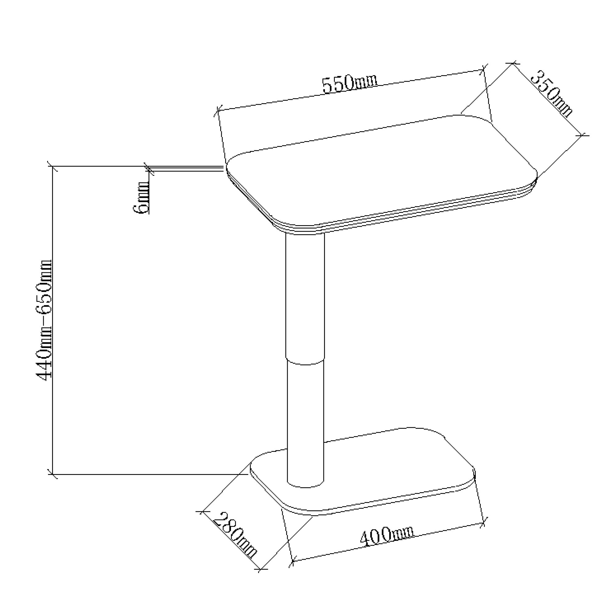 Riley - Grey Ceramic Height Adjustable Sofa Table