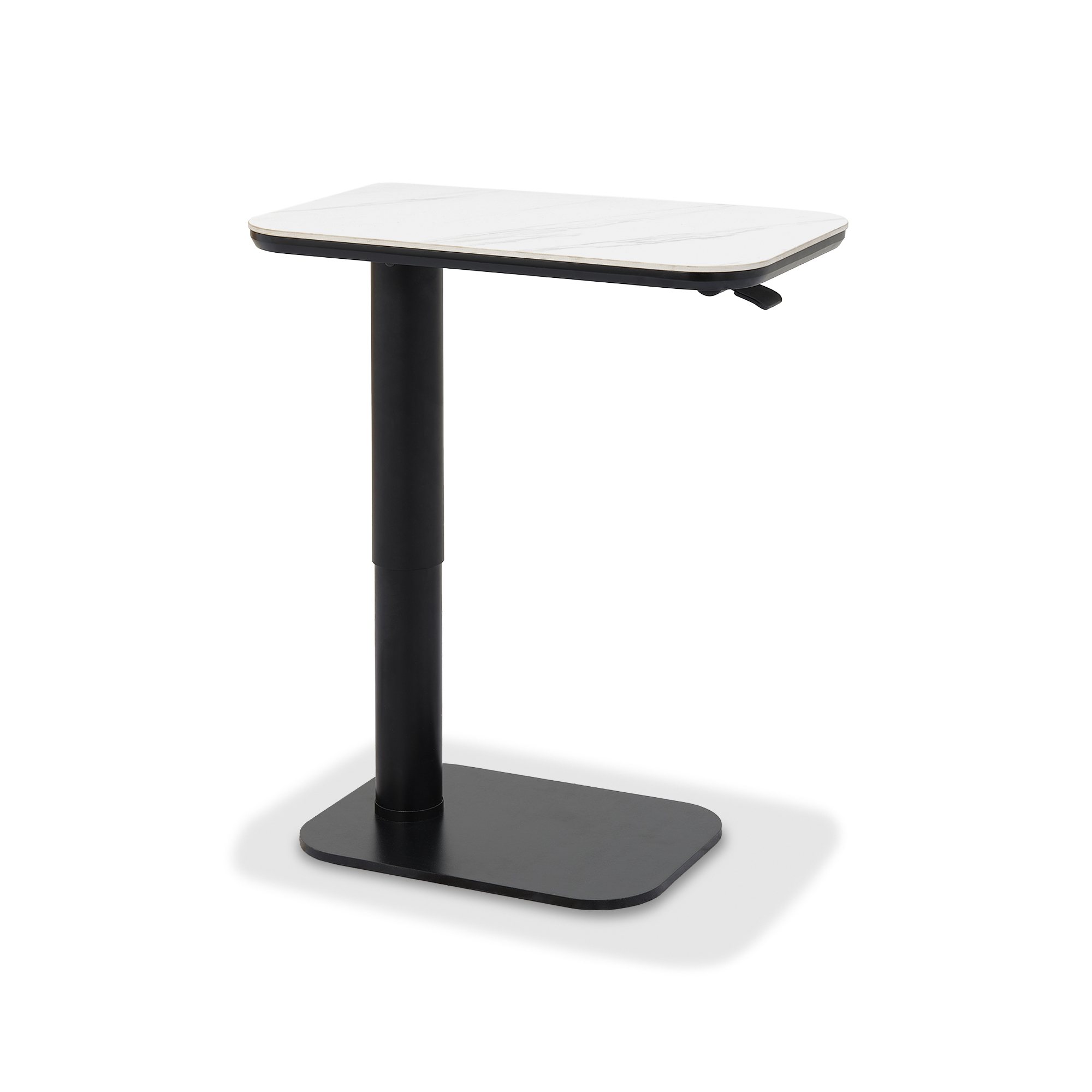 Riley - White Ceramic Height Adjustable Sofa Table