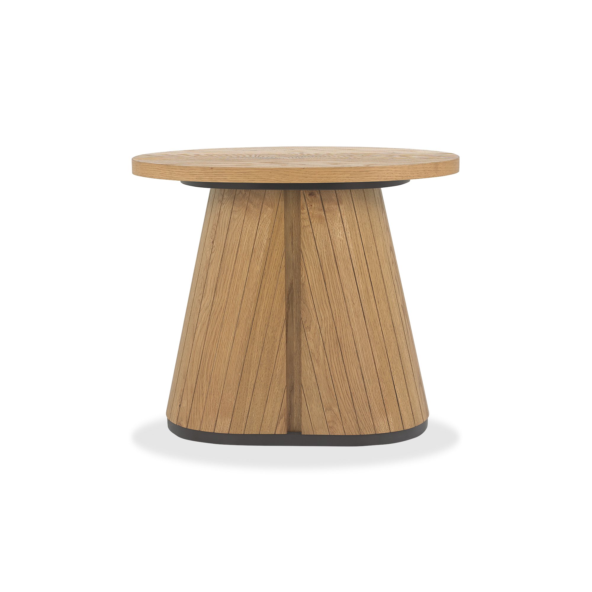 Astra - Rustic Oak Oval Lamp Table