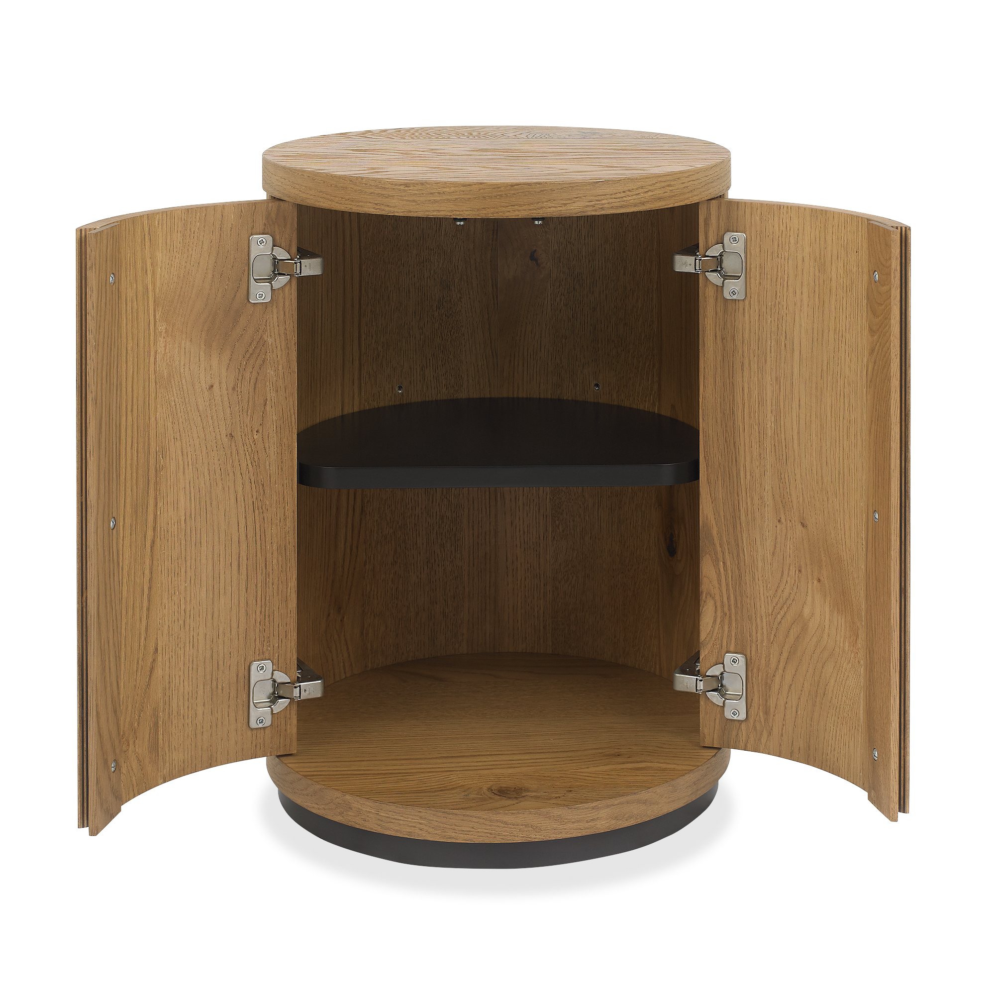 Astra - Rustic Oak Round Lamp Table