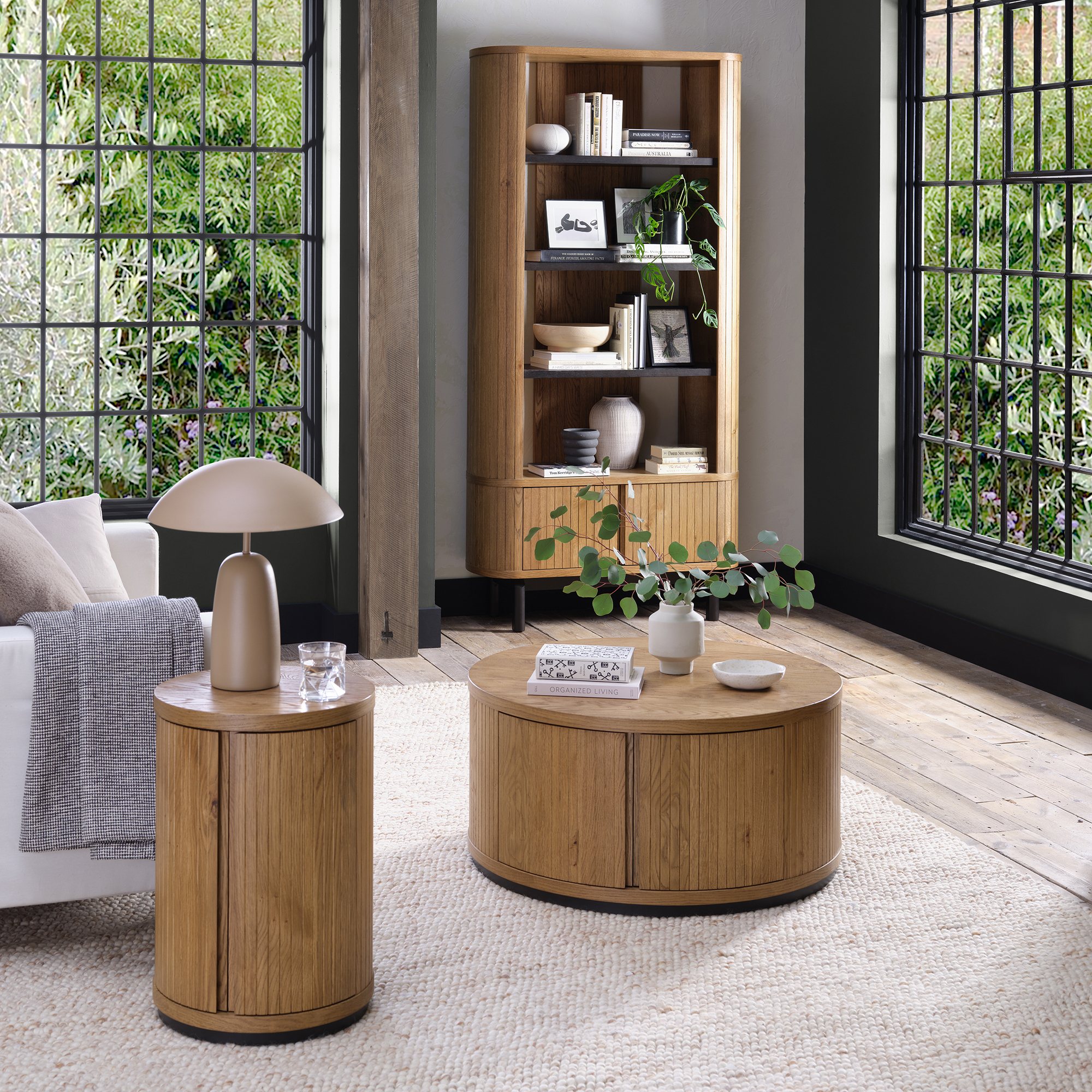 Astra - Rustic Oak Round Coffee Table