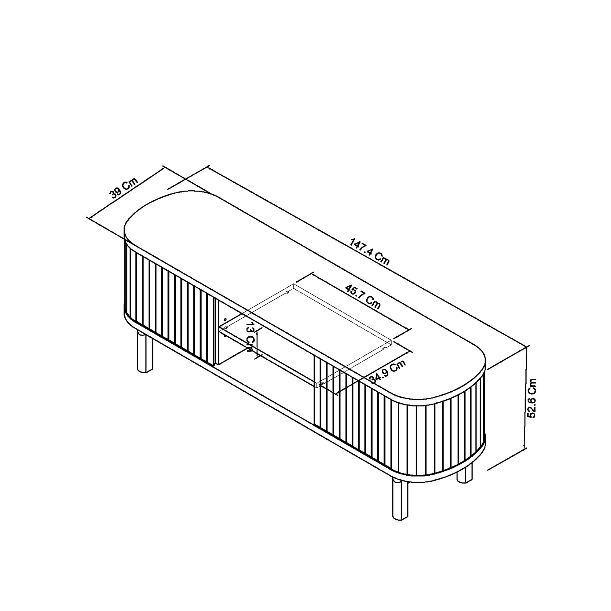 Astra - Rustic Oak Media Unit
