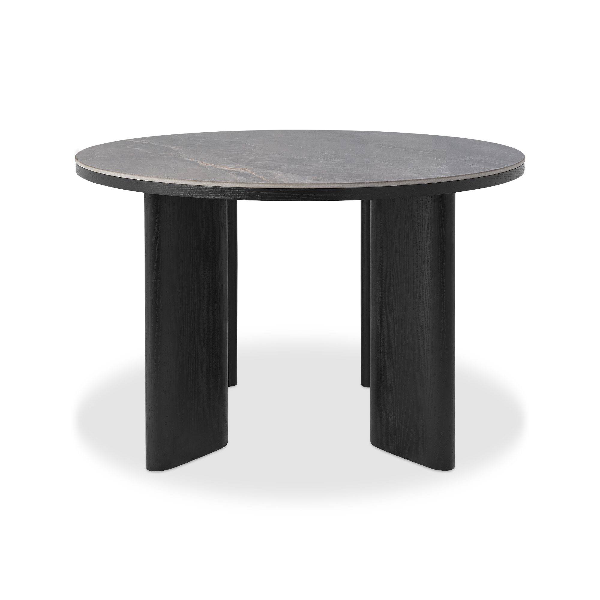Carmen - Grey Ceramic 4 Seater Round Dining Table
