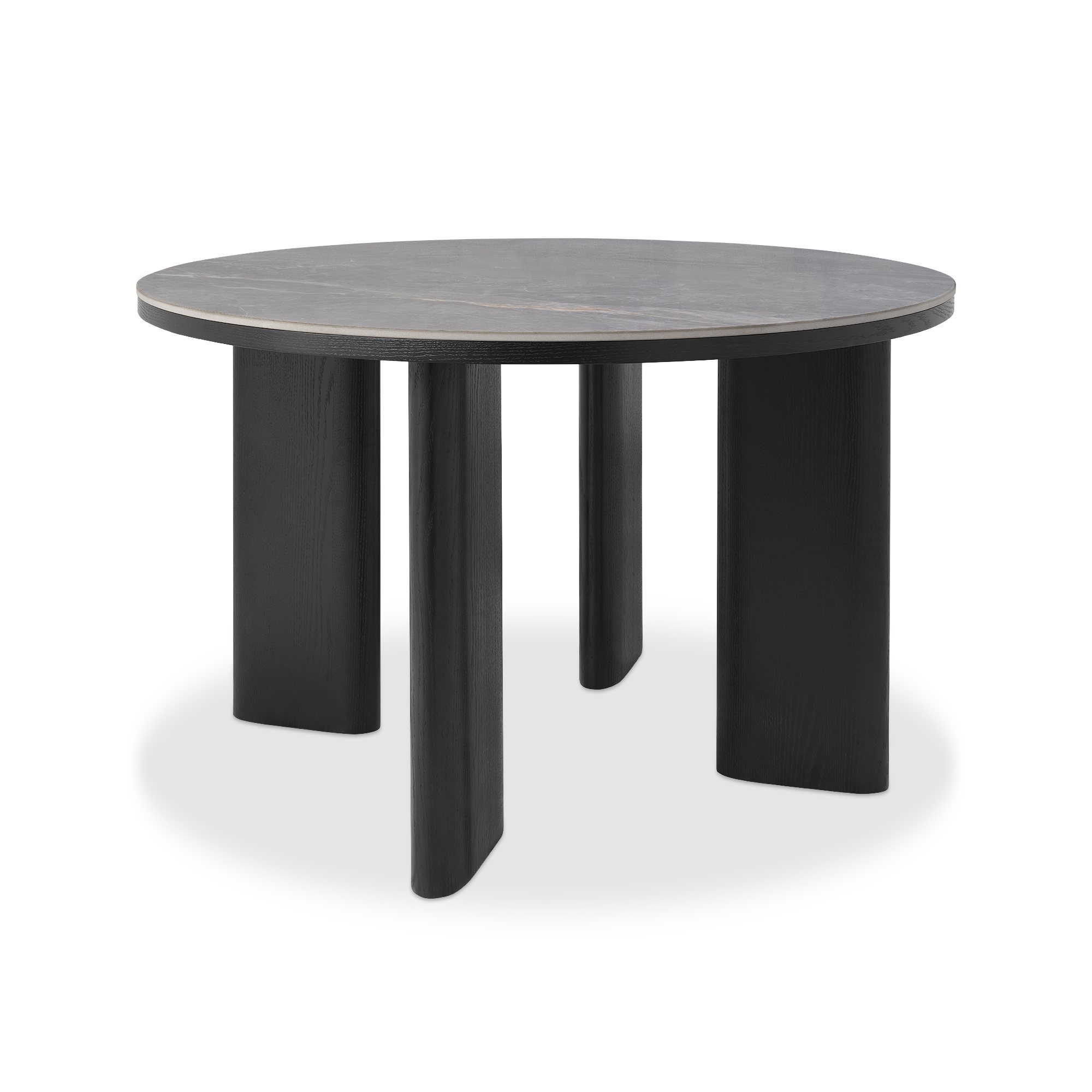 Carmen - Grey Ceramic 4 Seater Round Dining Table