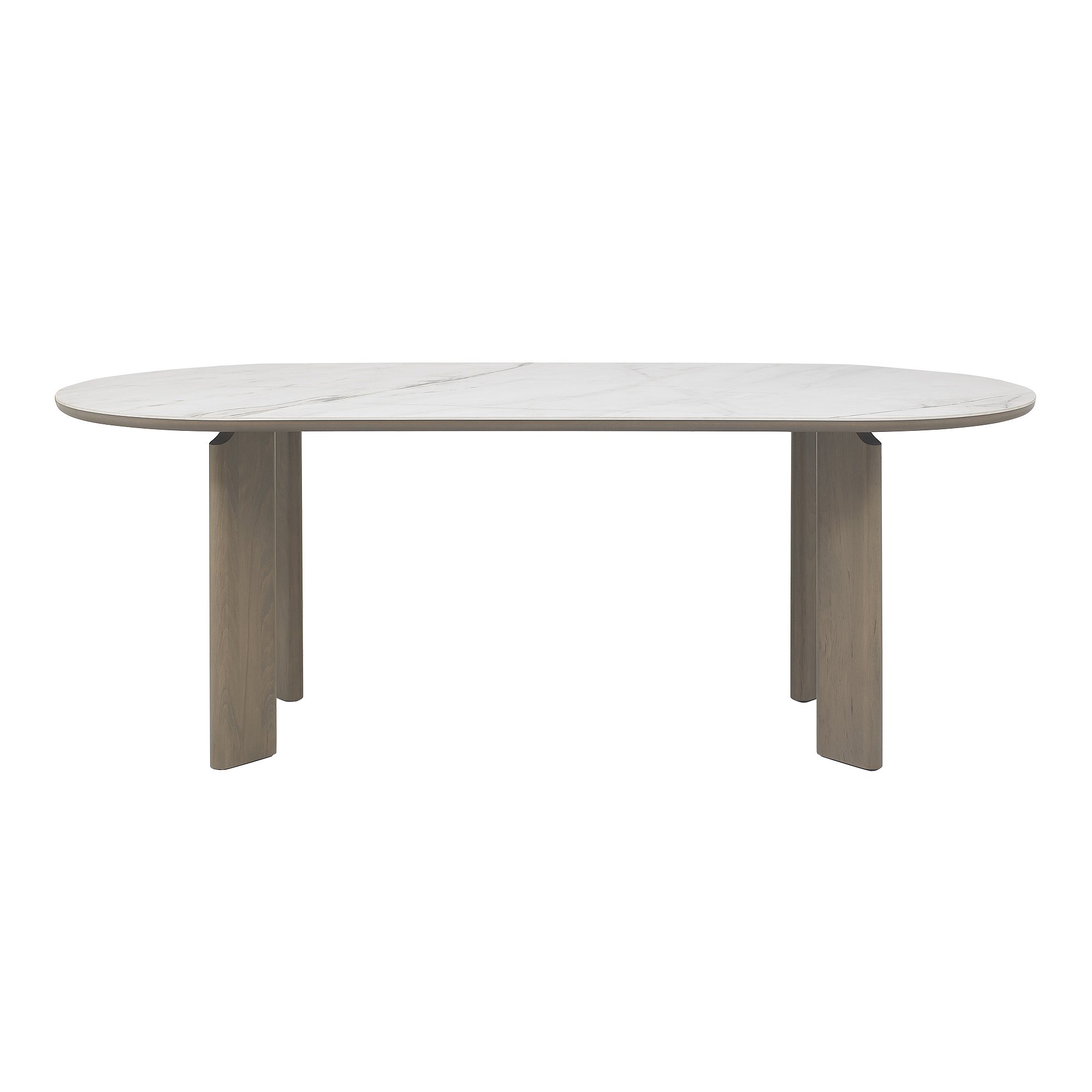 Nova - Grey Oiled Oak Ceramic 6 Seater Dining Table
