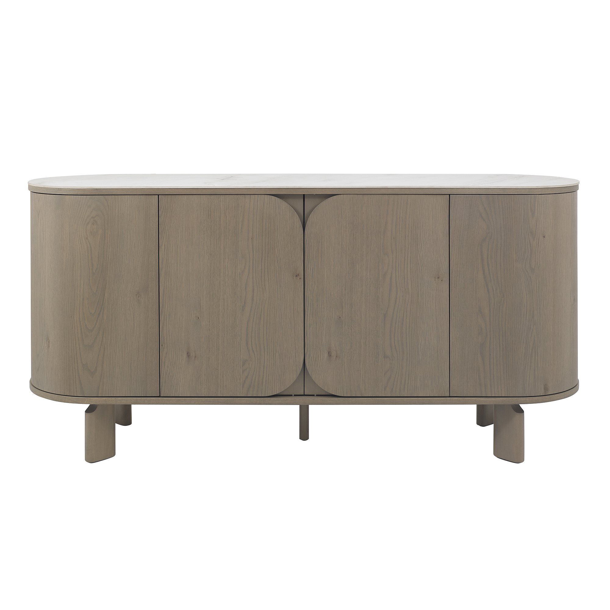 Nova - Grey Oiled Oak Ceramic Wide Sideboard
