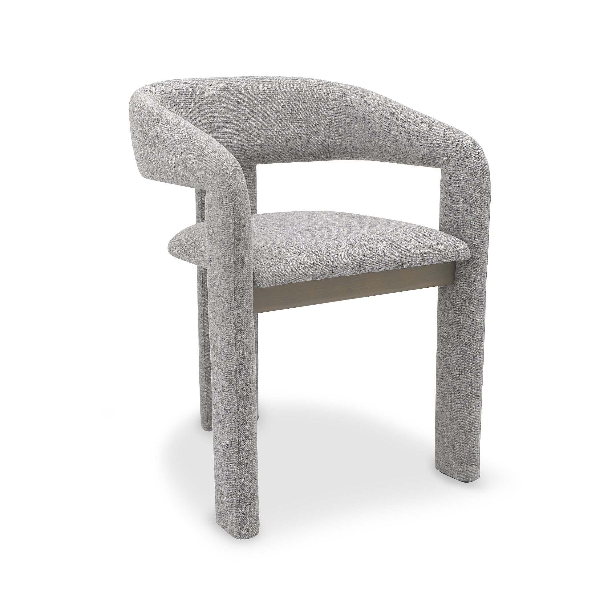 Nova - Grey Oiled Oak Dining Chair in Grey Fabric