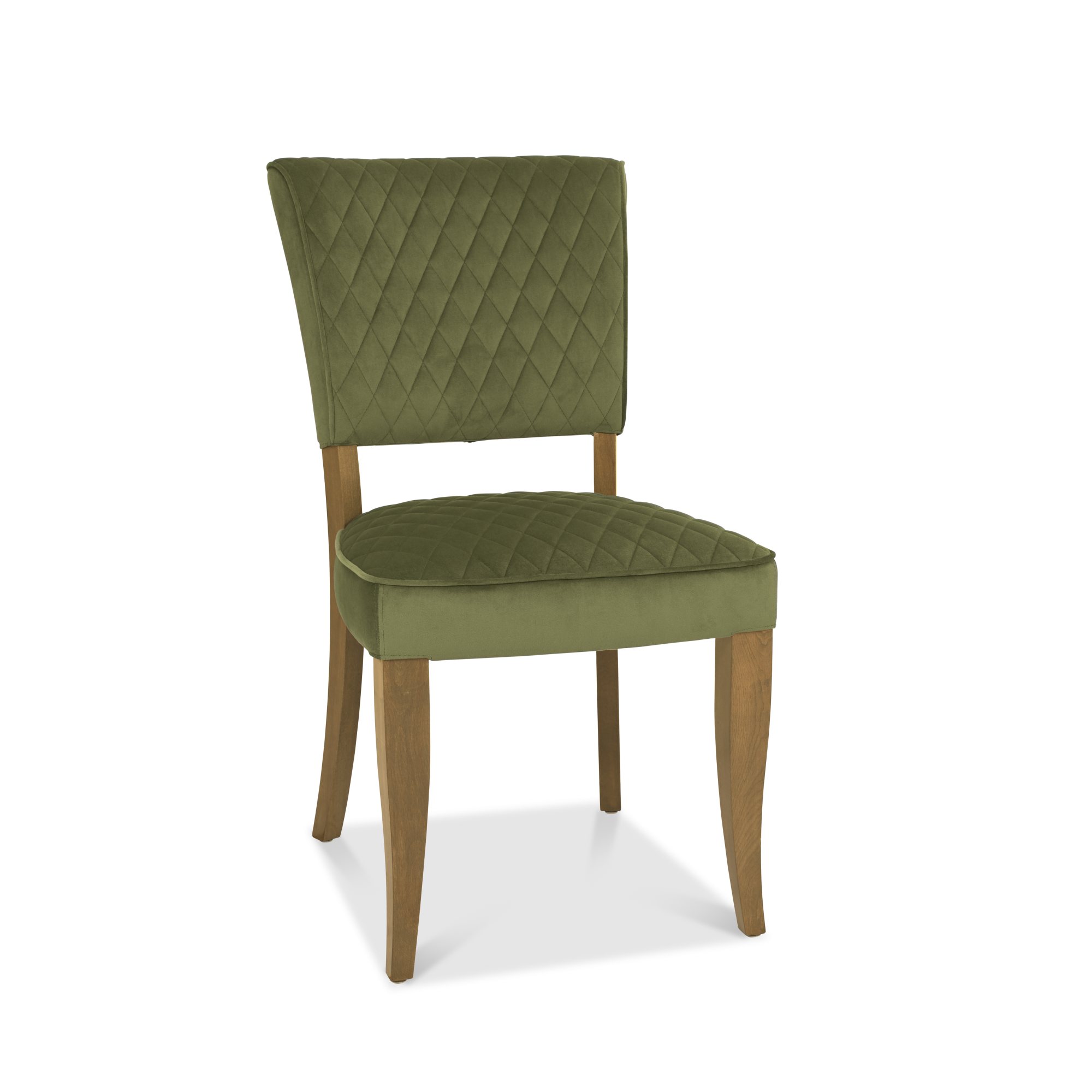 Constable - Rustic Oak Dining Chair in Cedar Velvet (Pair)