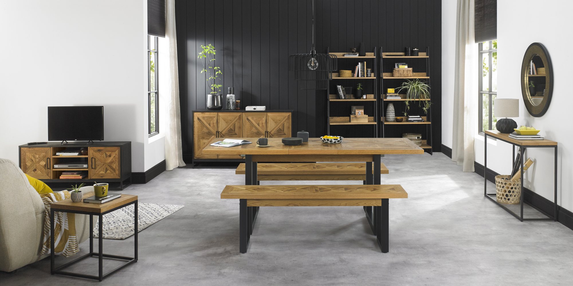 Lowry - Rustic Oak Bench