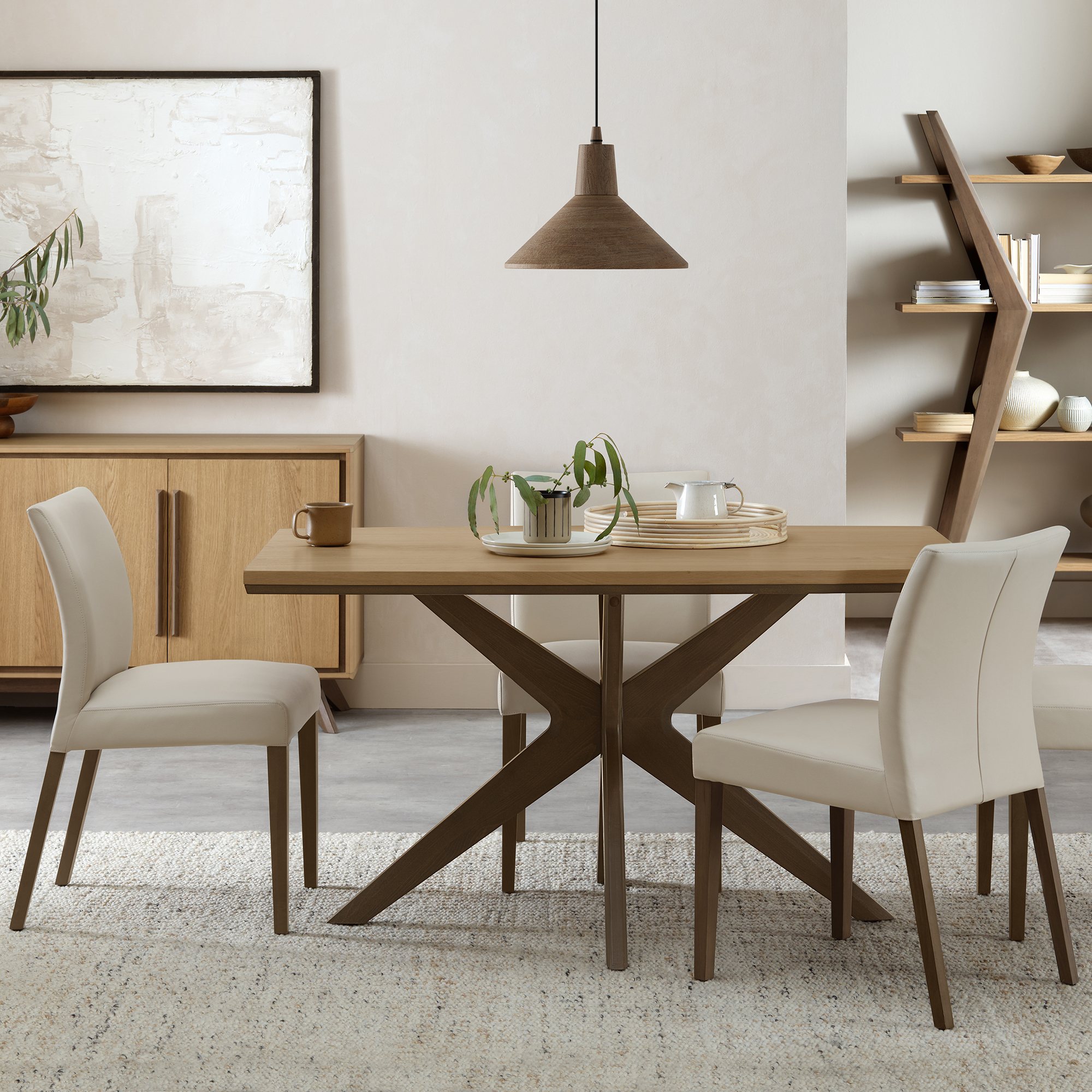 Henley Oak & Light Weathered Oak 4 Seater Table