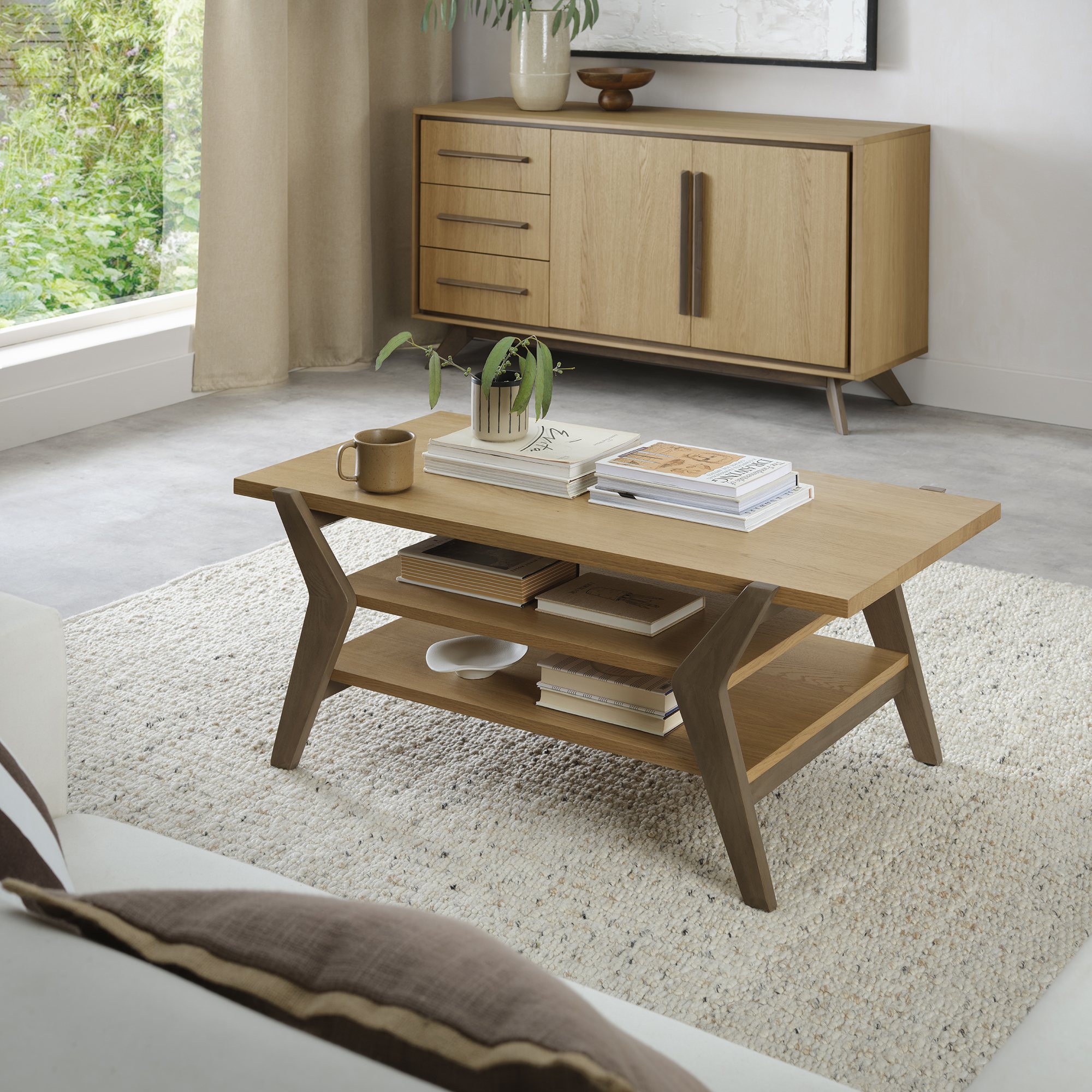 Henley Oak & Light Weathered Oak Coffee Table