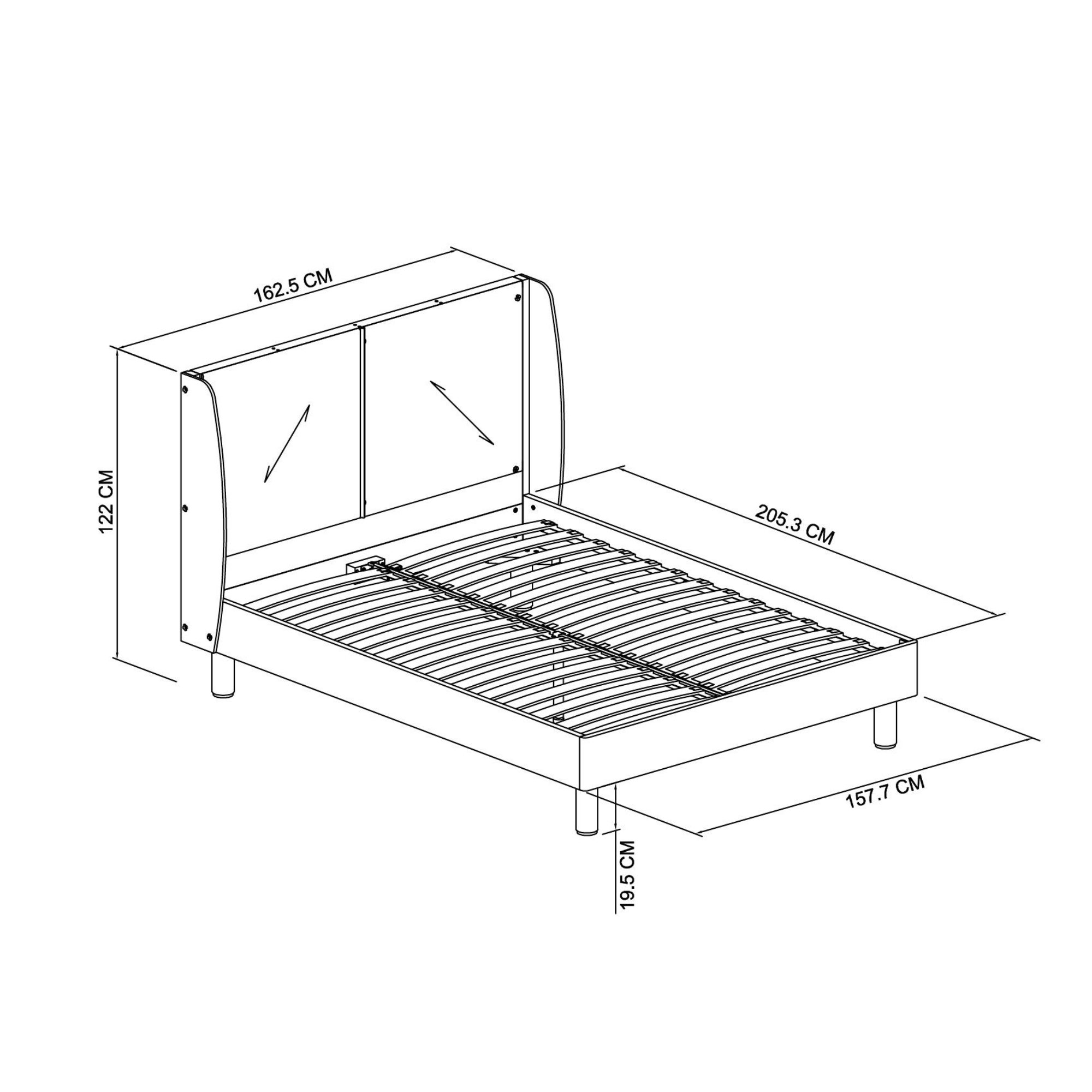 Astra - Knotty Oak Pearl Velvet King Bed Frame 150cm