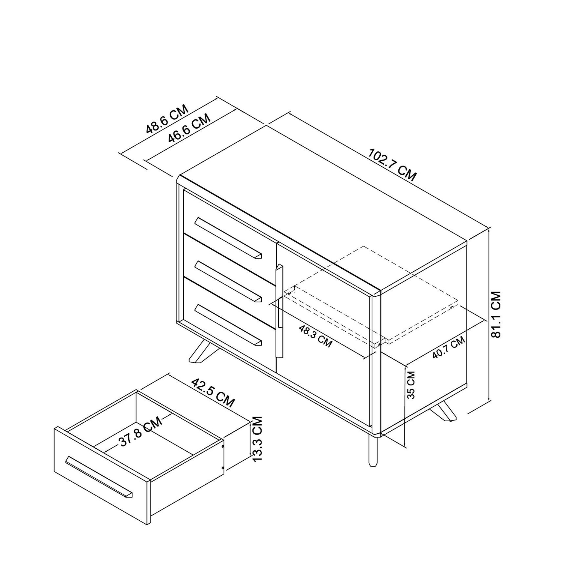 Henley - Oak Narrow Sideboard