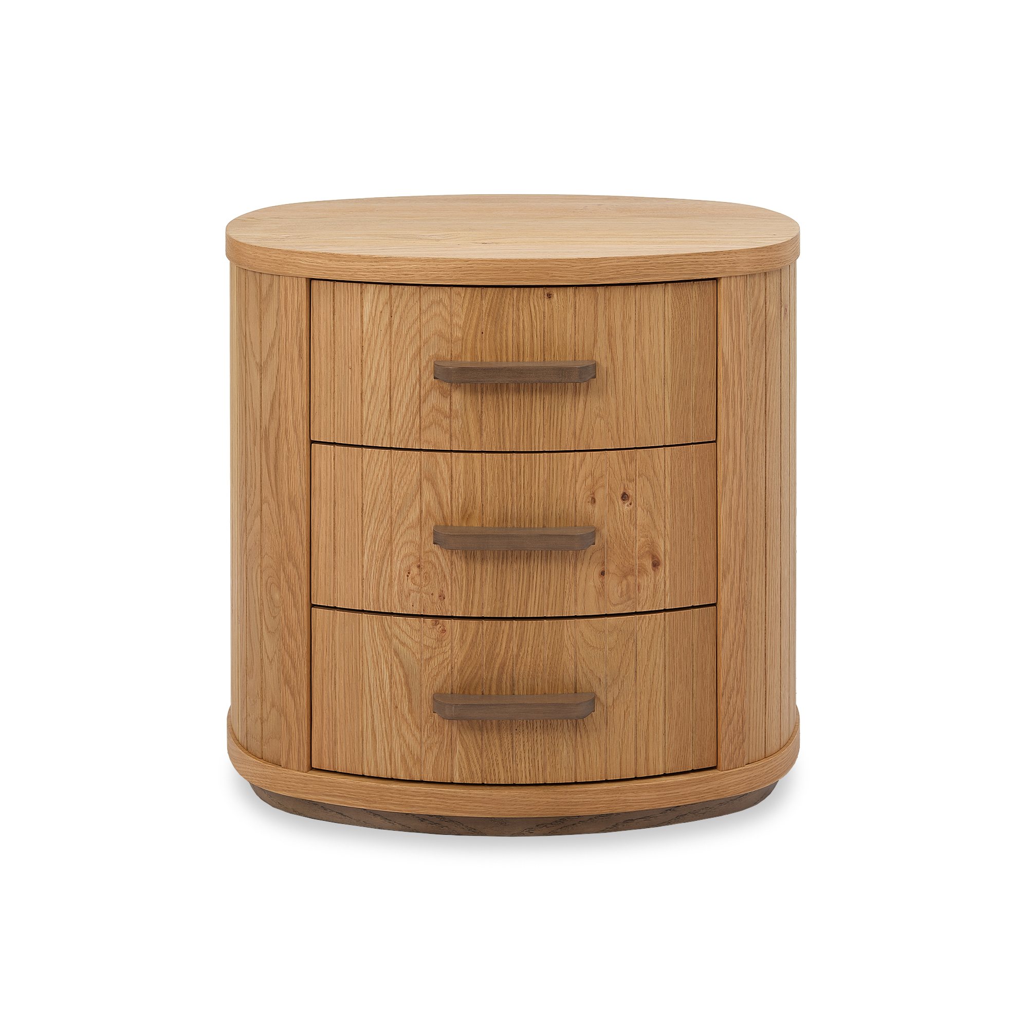 Astra - Knotty Oak 3 Drawer Bedside Table