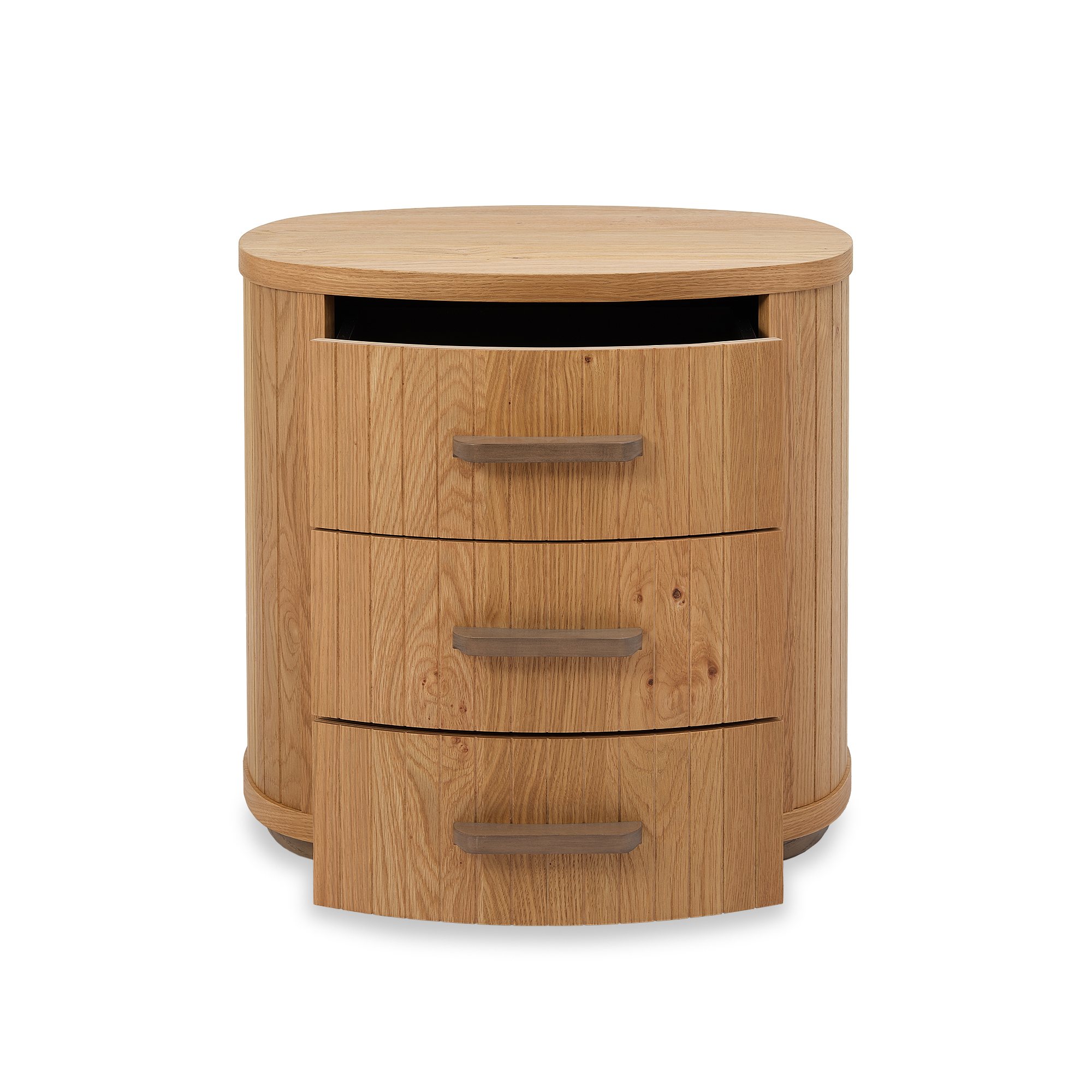 Astra - Knotty Oak 3 Drawer Bedside Table
