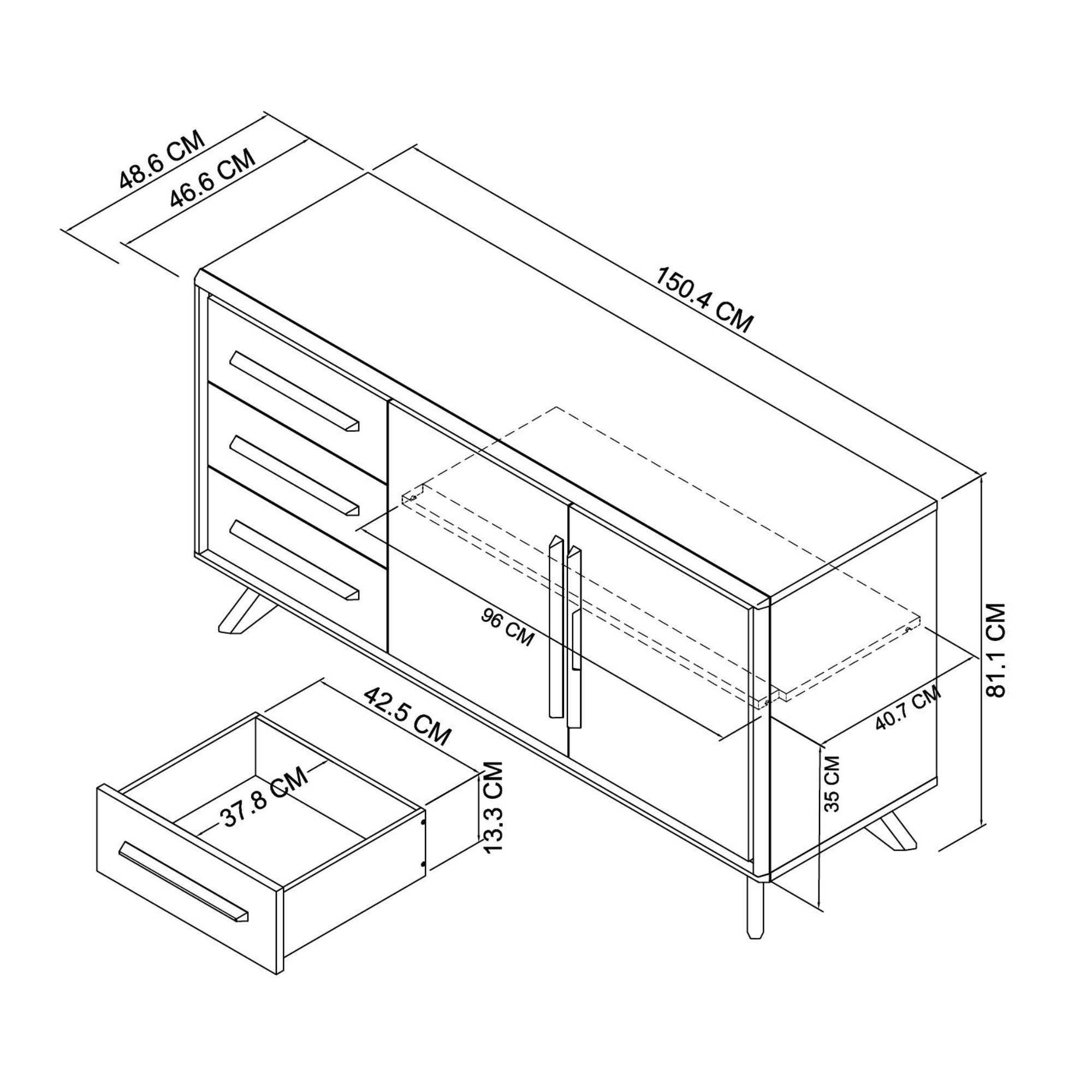 Henley - Oak Wide Sideboard