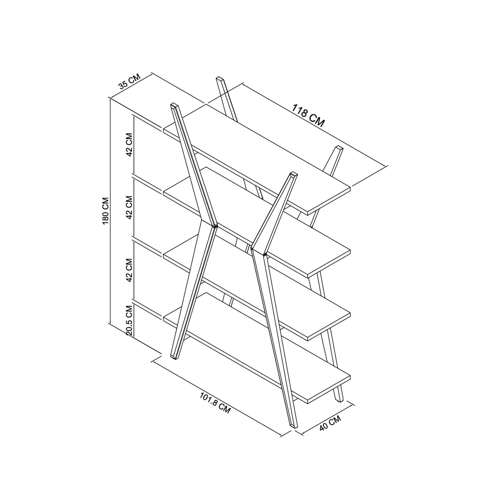 Henley - Oak Open Display Unit