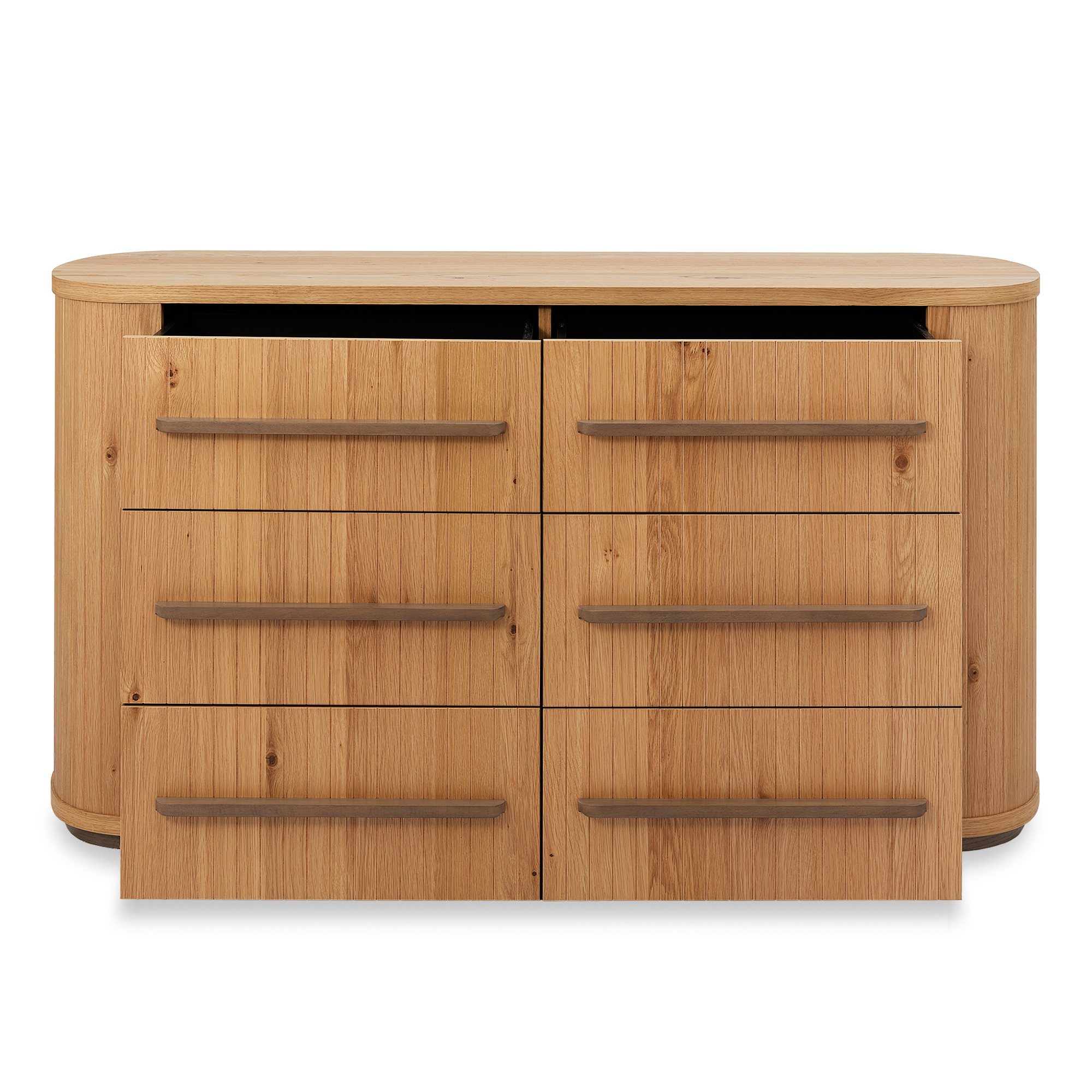 Astra - Knotty Oak 6 Drawer Wide Chest