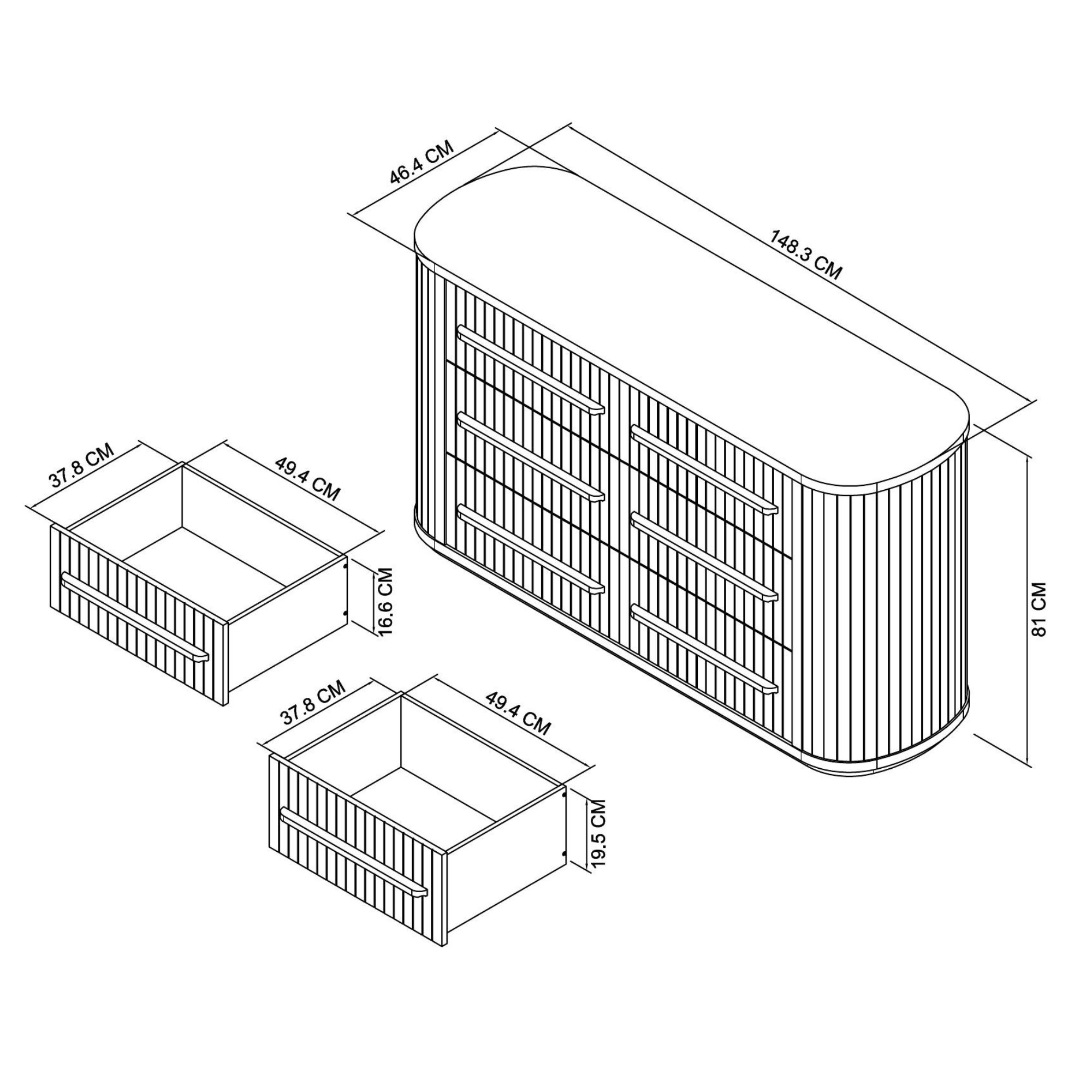 Astra - Knotty Oak 6 Drawer Wide Chest