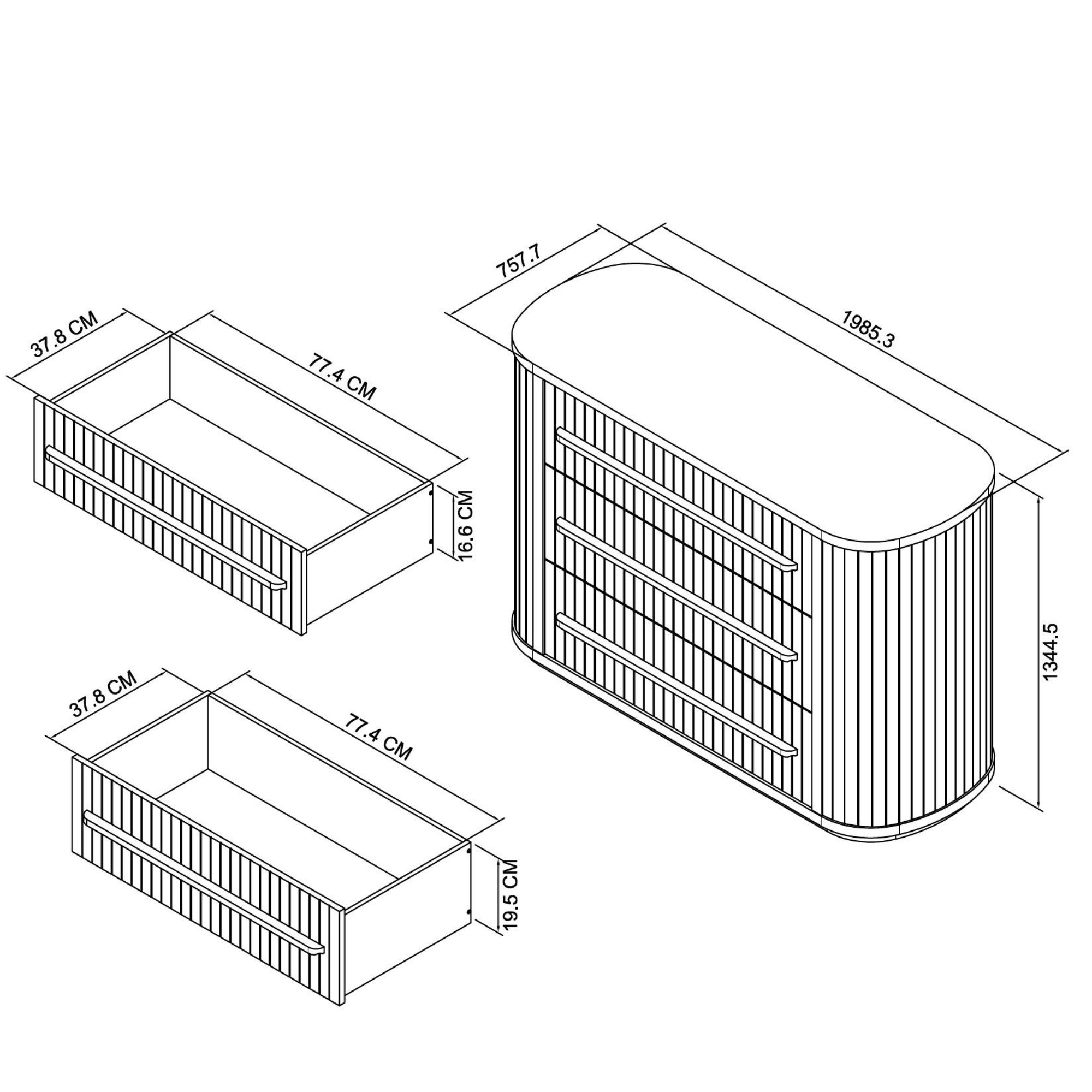 Astra - Knotty Oak 3 Drawer Chest