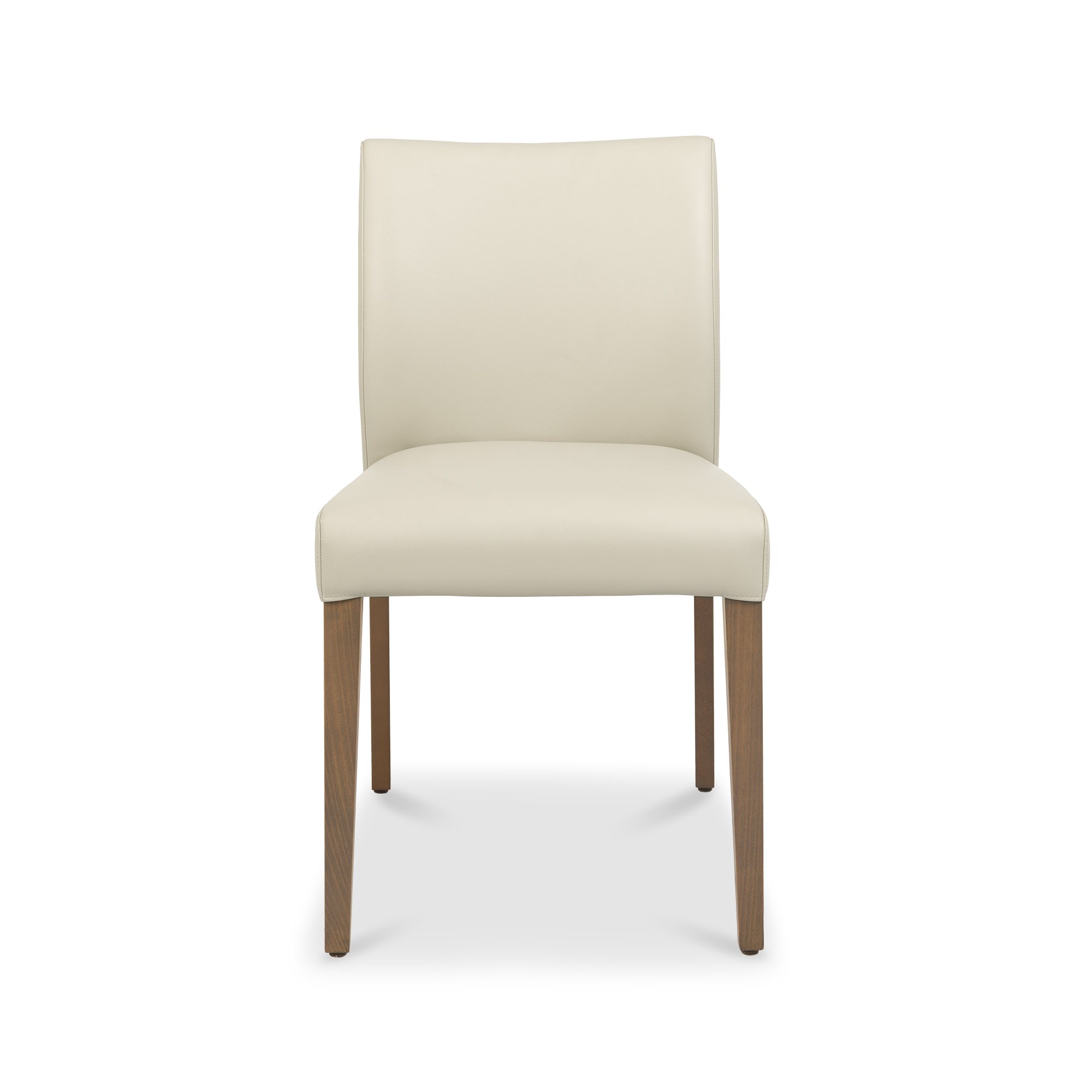 Henley - Weathered Oak Dining Chair in Ivory Bonded Leather (Pair)
