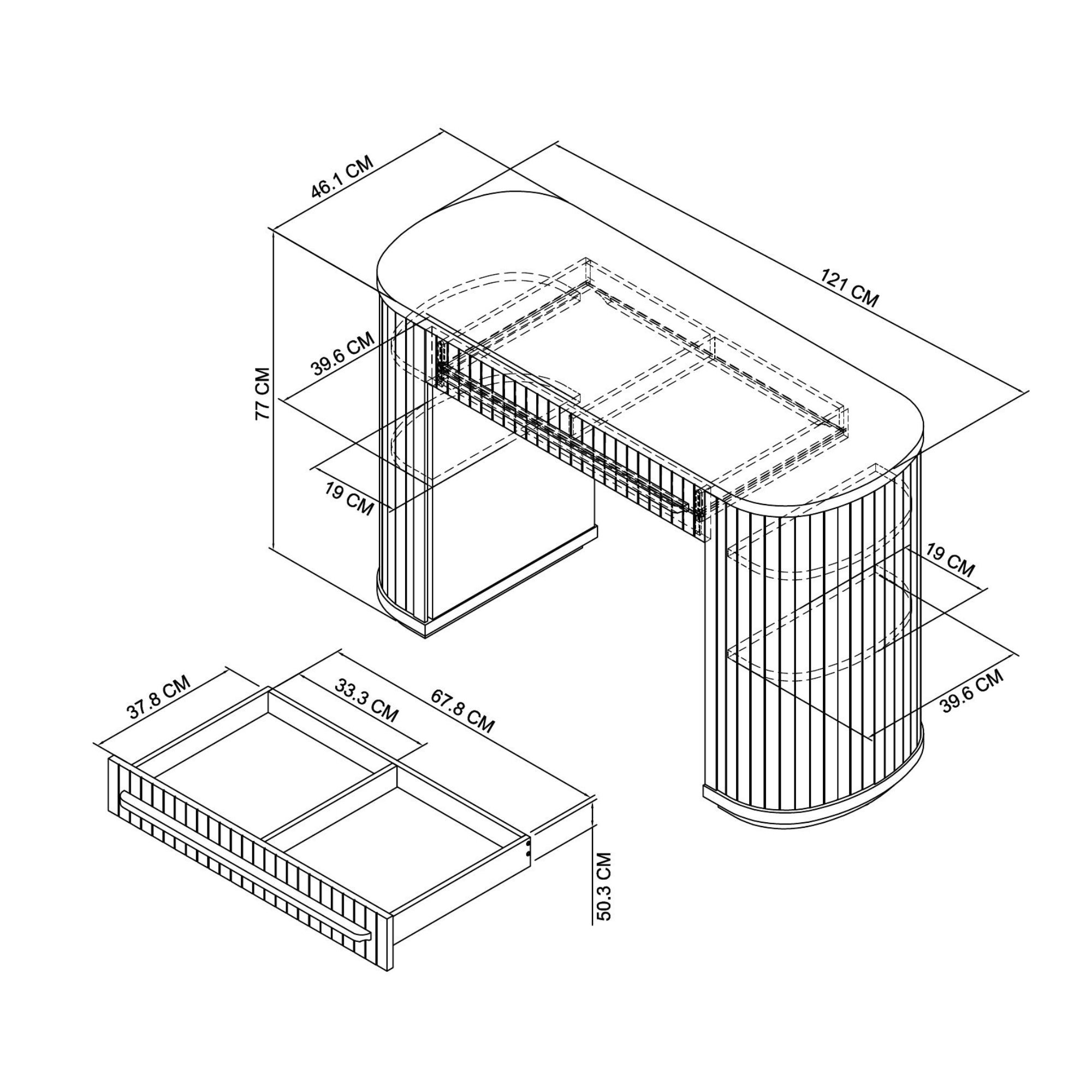 Astra - Knotty Oak Dressing Table