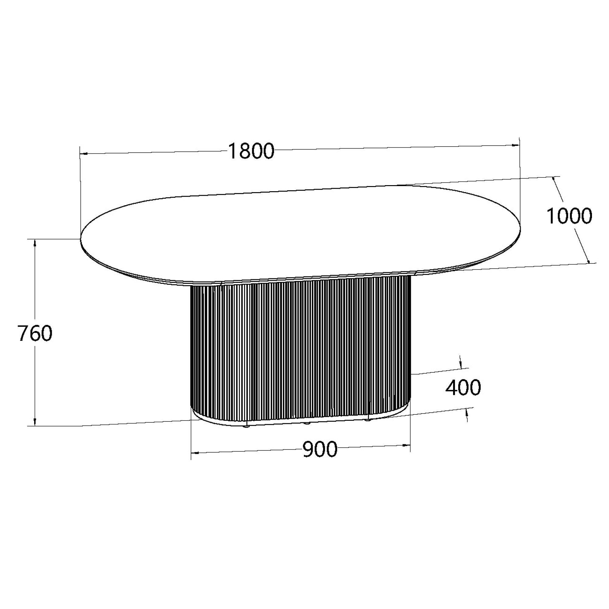 Jorge - Grey Oak Oval Dining Table