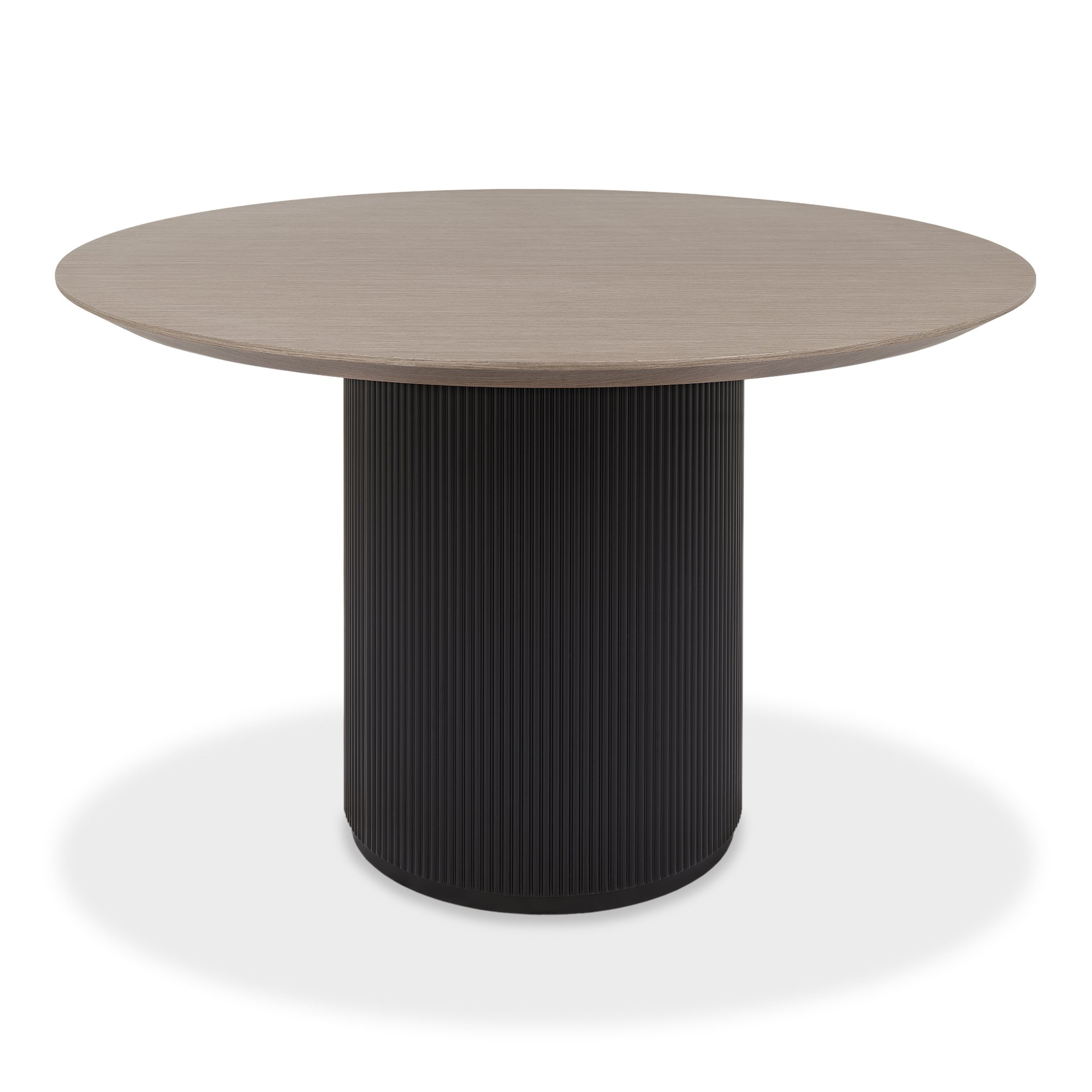 Jorge - Grey Oak 4 Seater Round Dining Table