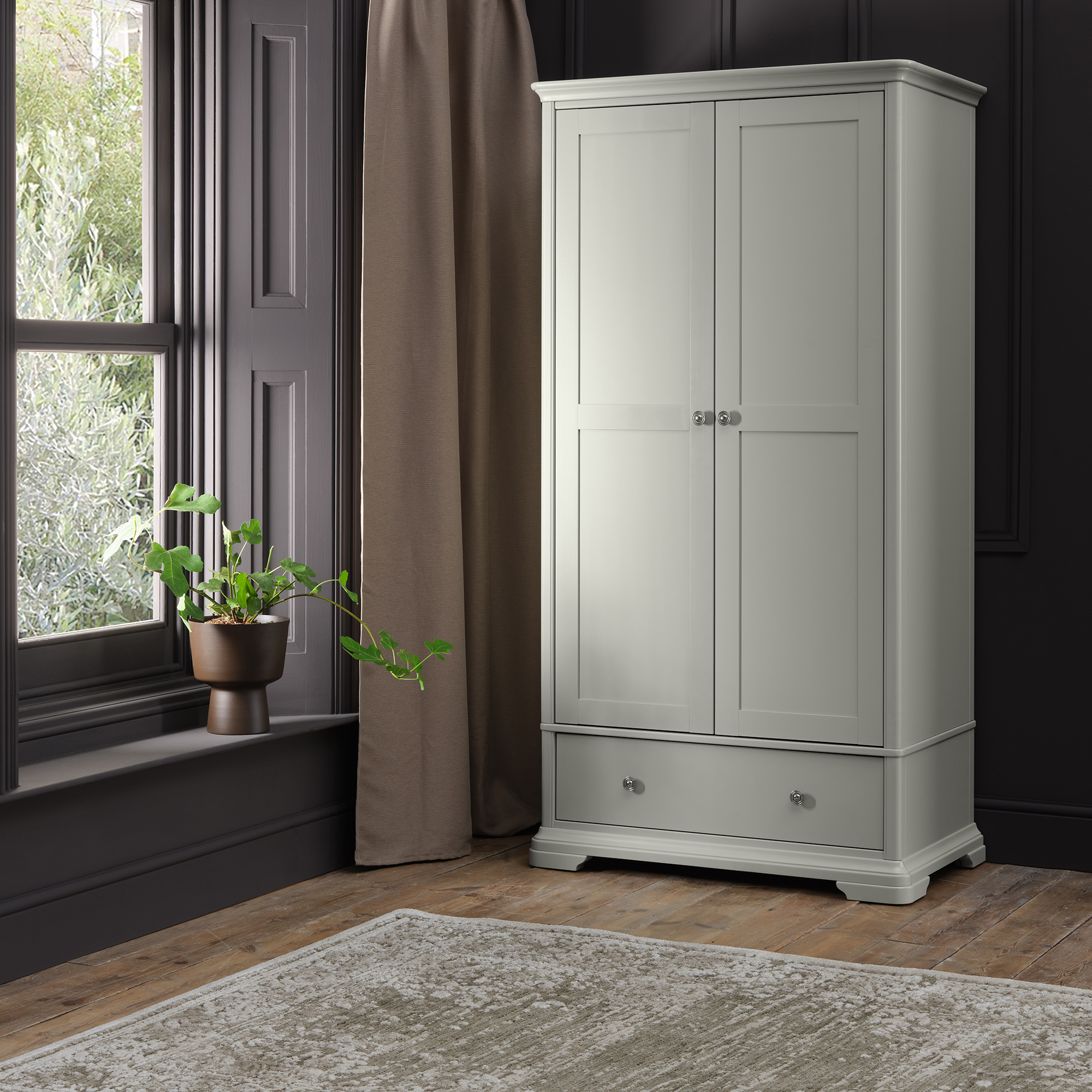 Amara - Blue Grey Double Wardrobe