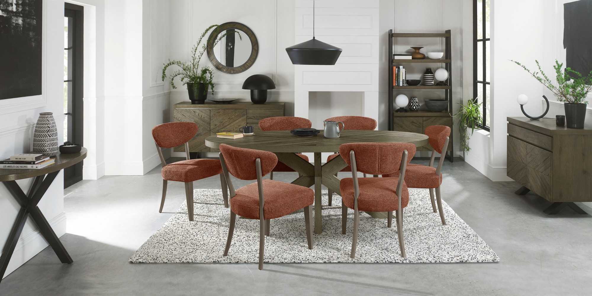 Bosco - Fumed Oak Large 6 Seater Wooden Dining Table