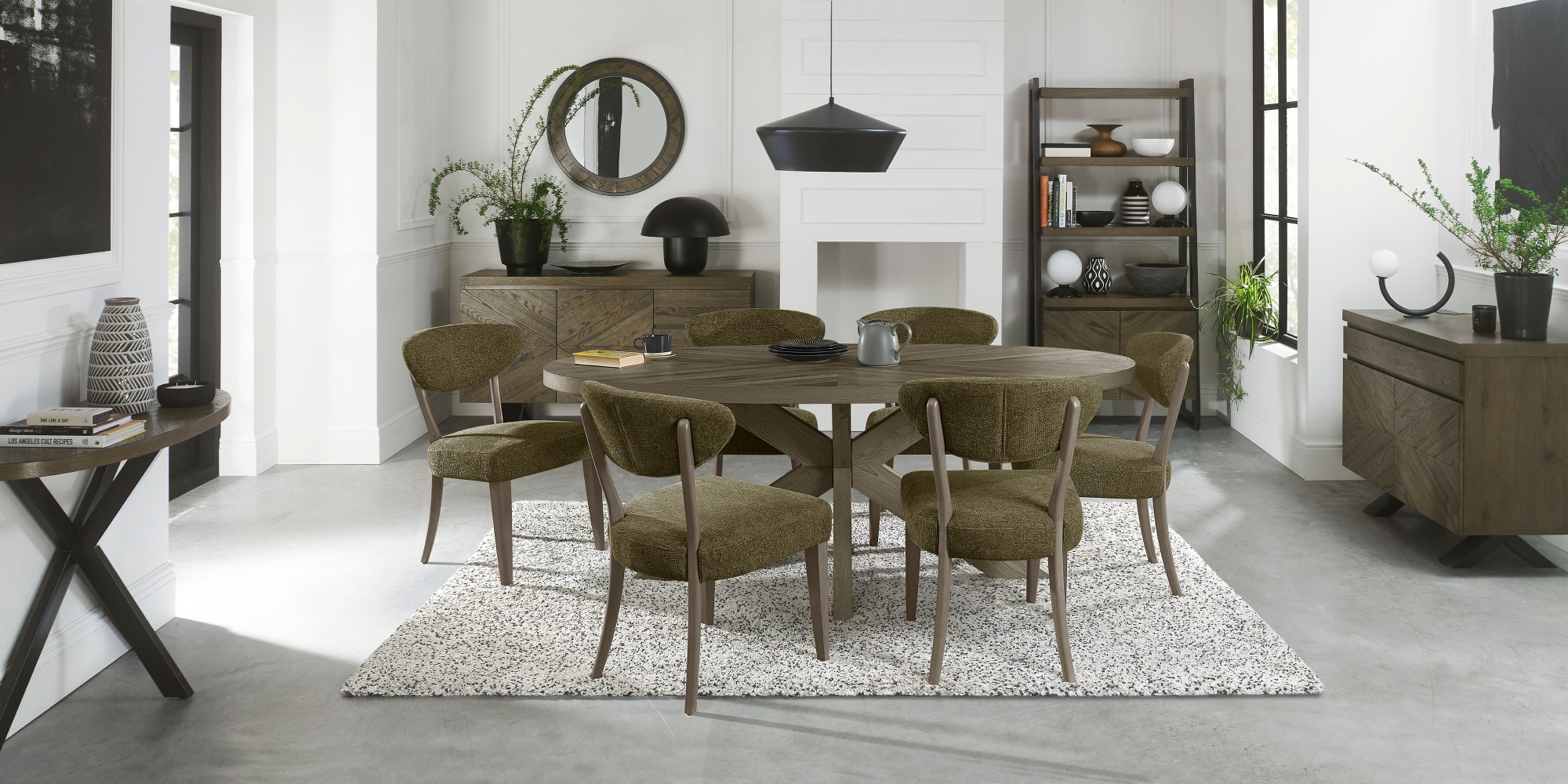 Bosco - Fumed Oak Large 6 Seater Wooden Dining Table