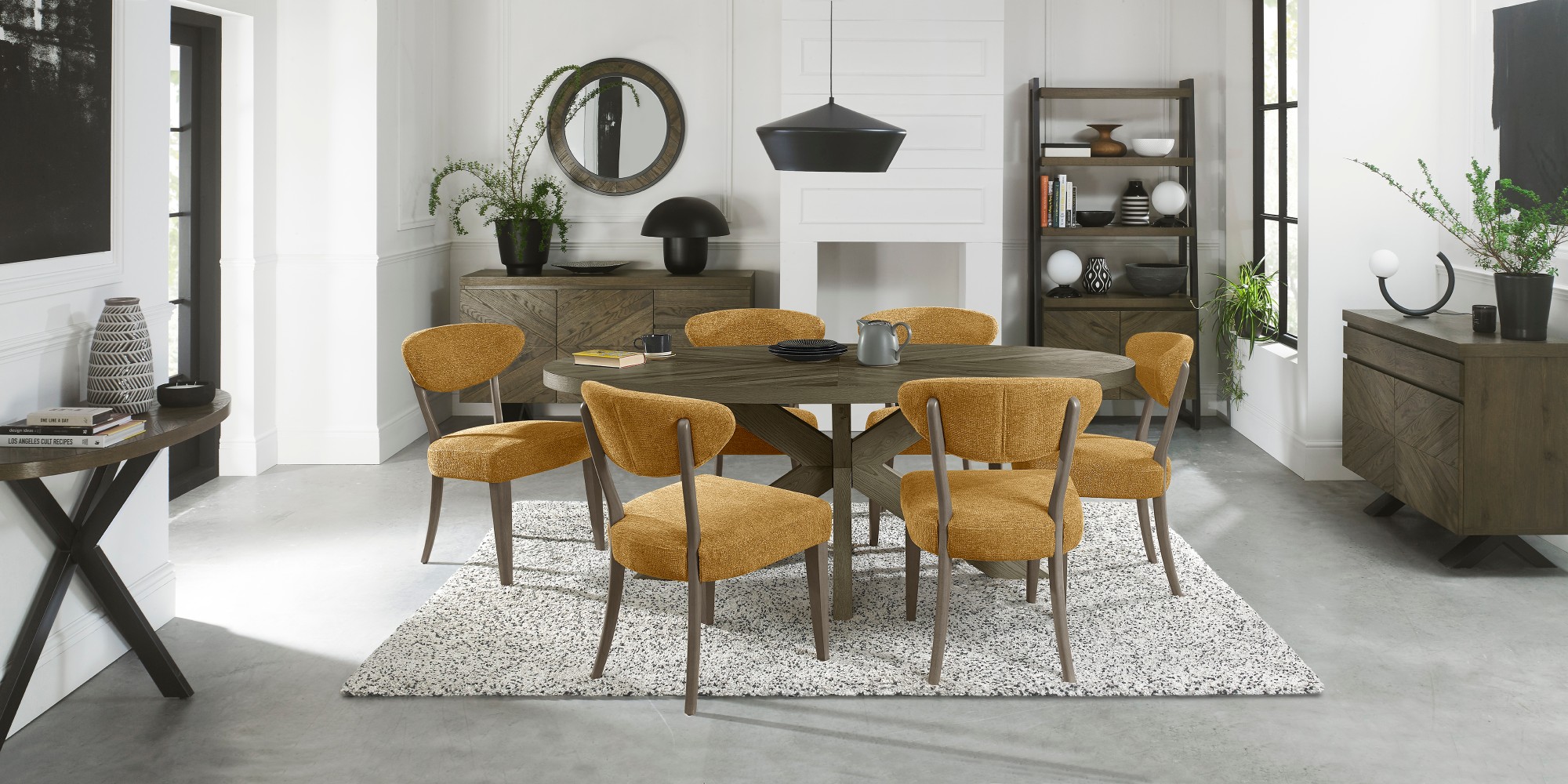 Bosco - Fumed Oak Large 6 Seater Wooden Dining Table