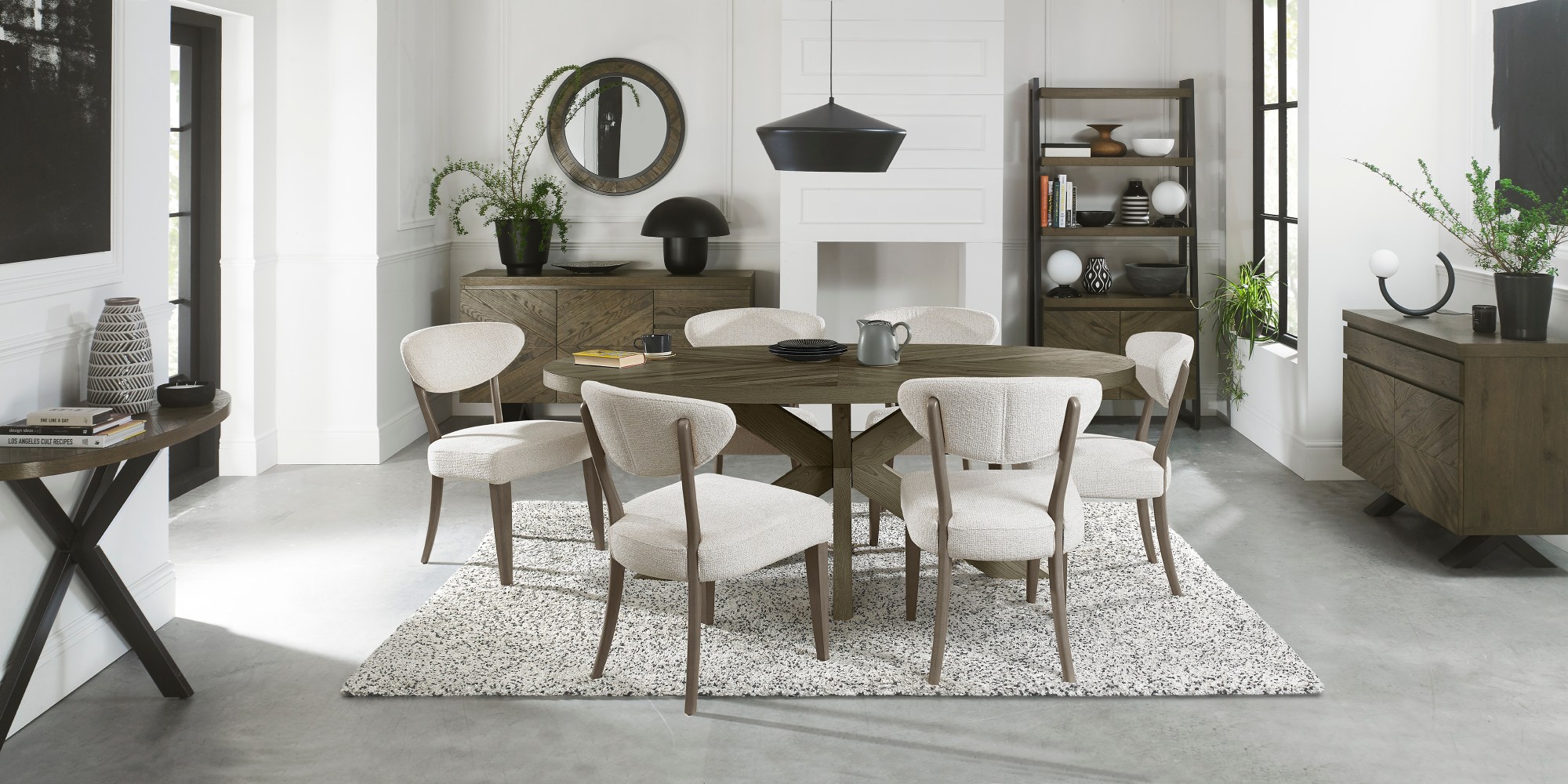 Bosco - Fumed Oak Large 6 Seater Wooden Dining Table