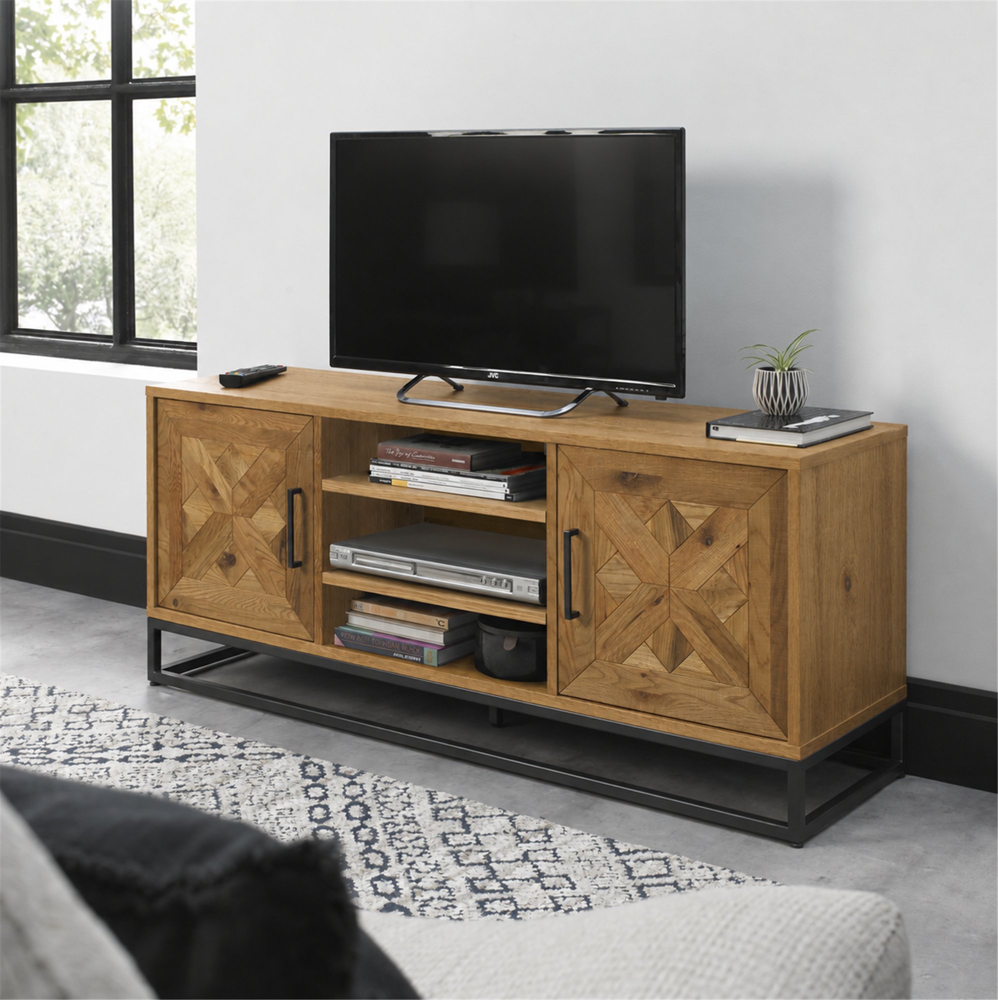 Lowry - Rustic Oak Media Unit