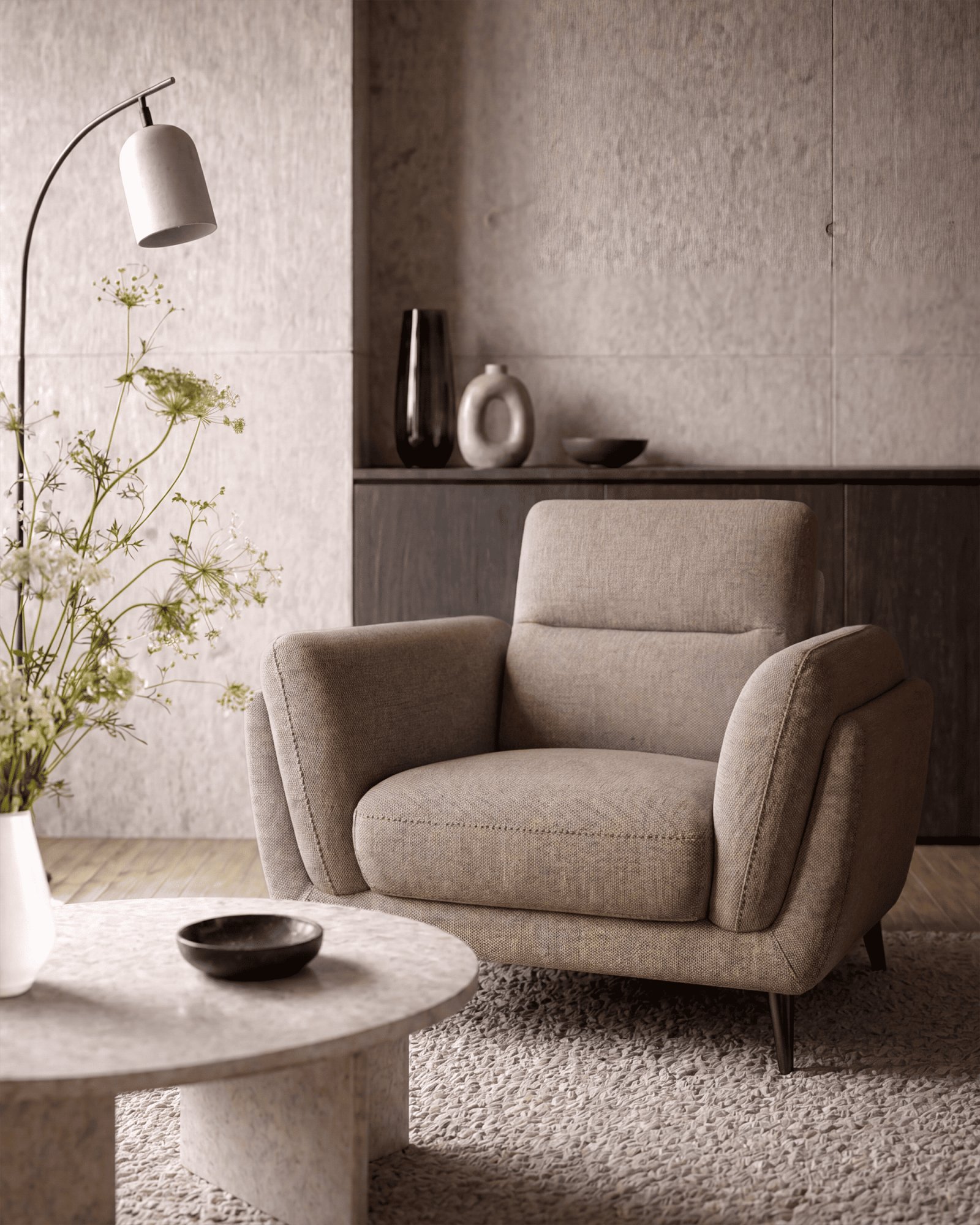 MARA ARMCHAIR   OATMEAL  1 