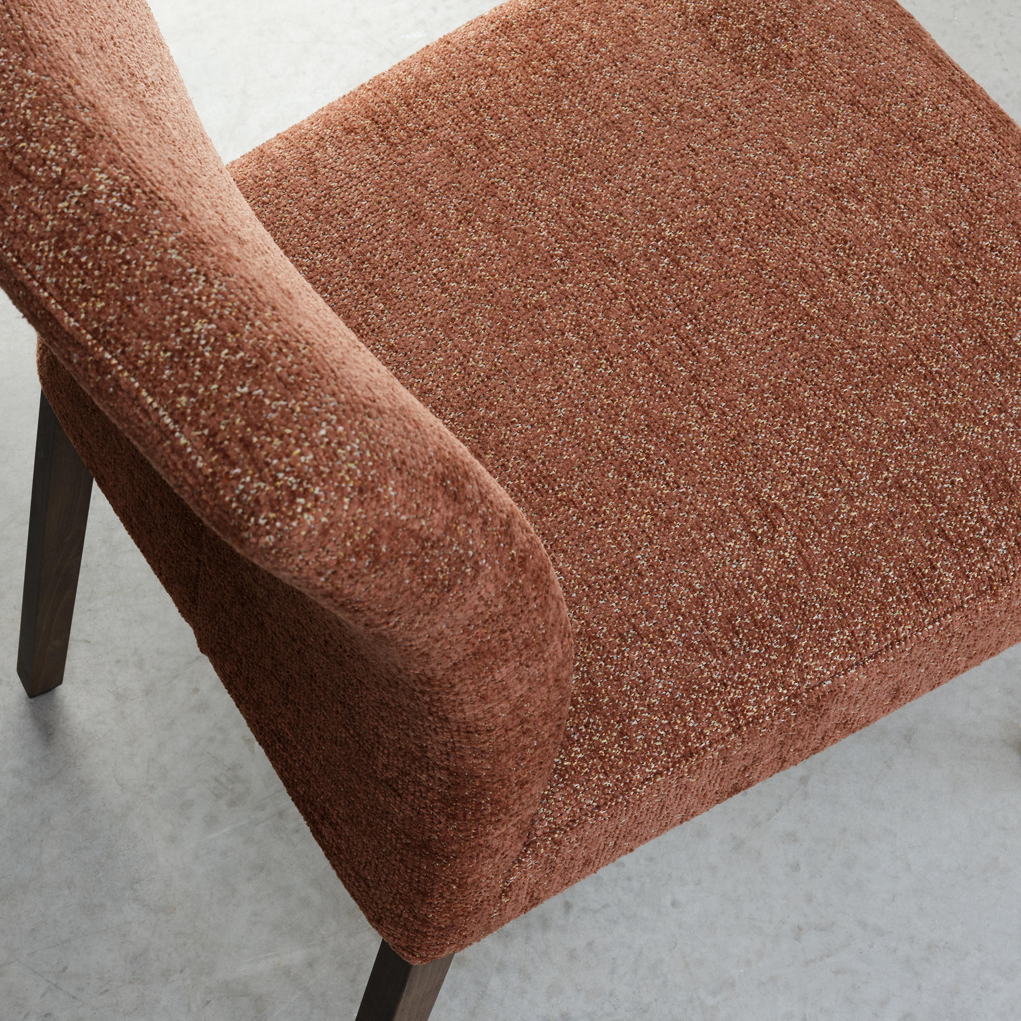 Alto - Dark Oak Dining Chair in Auburn Fabric (Pair)