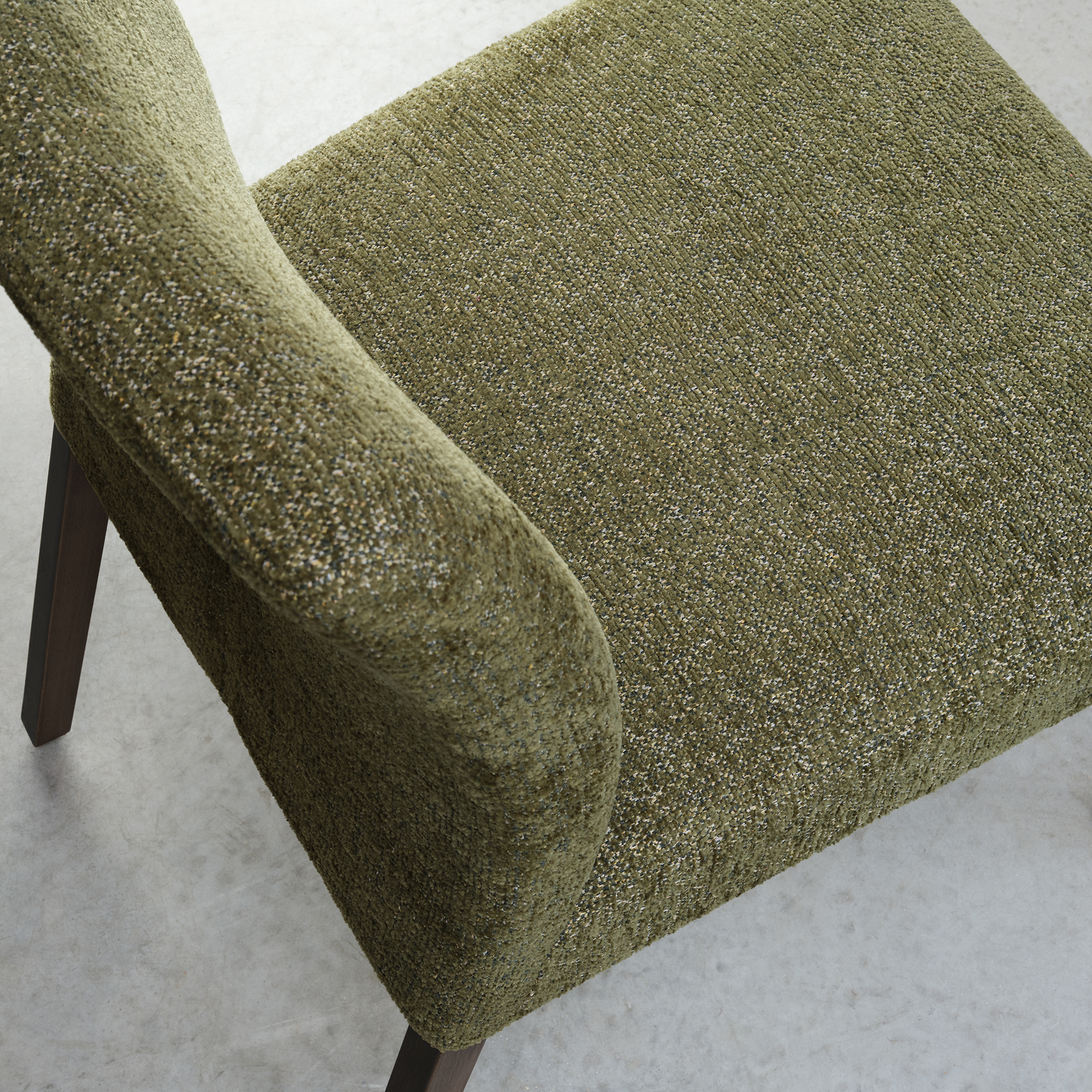 Alto - Dark Oak Dining Chair in Green Fabric (Pair)