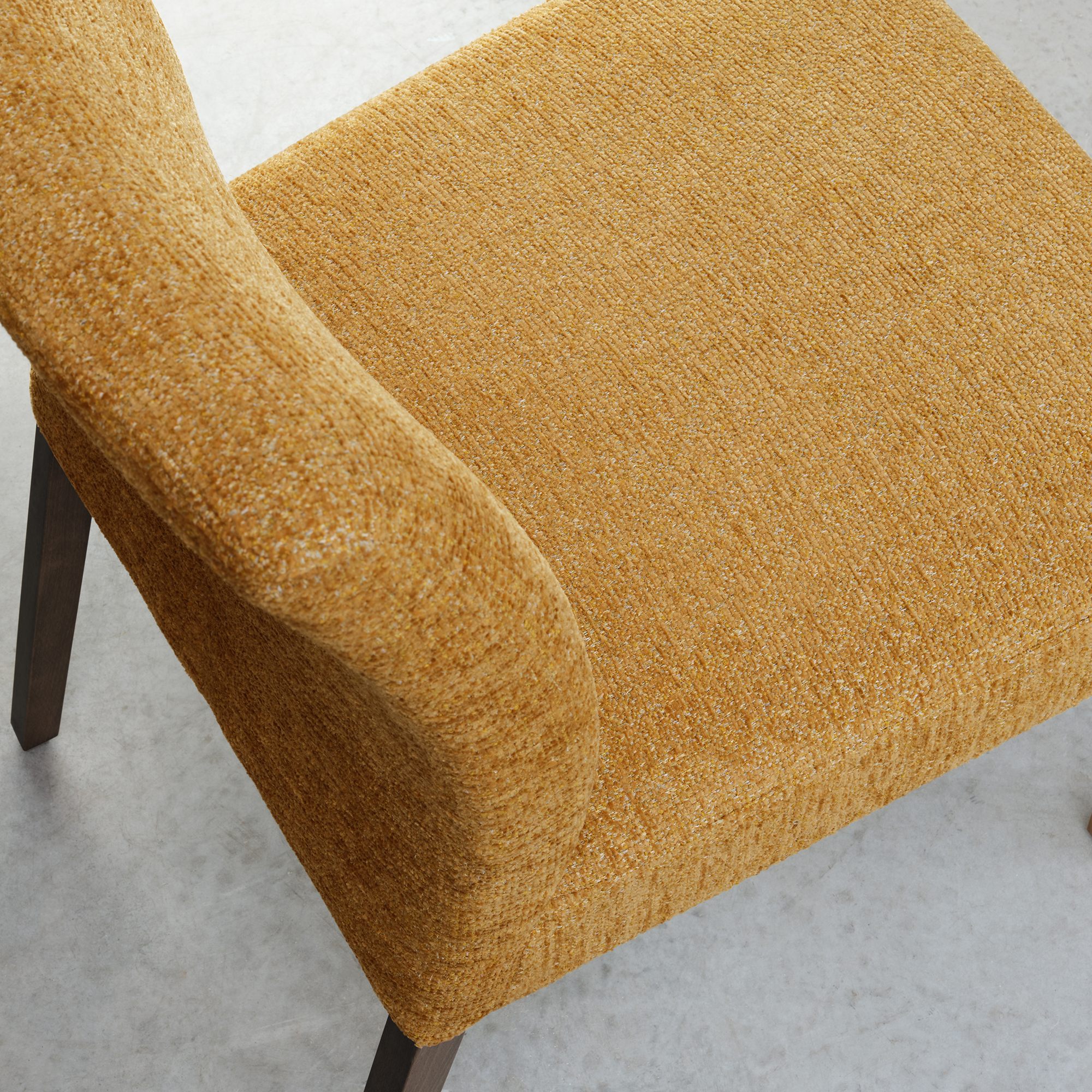Alto - Dark Oak Dining Chair in Mustard Fabric (Pair)